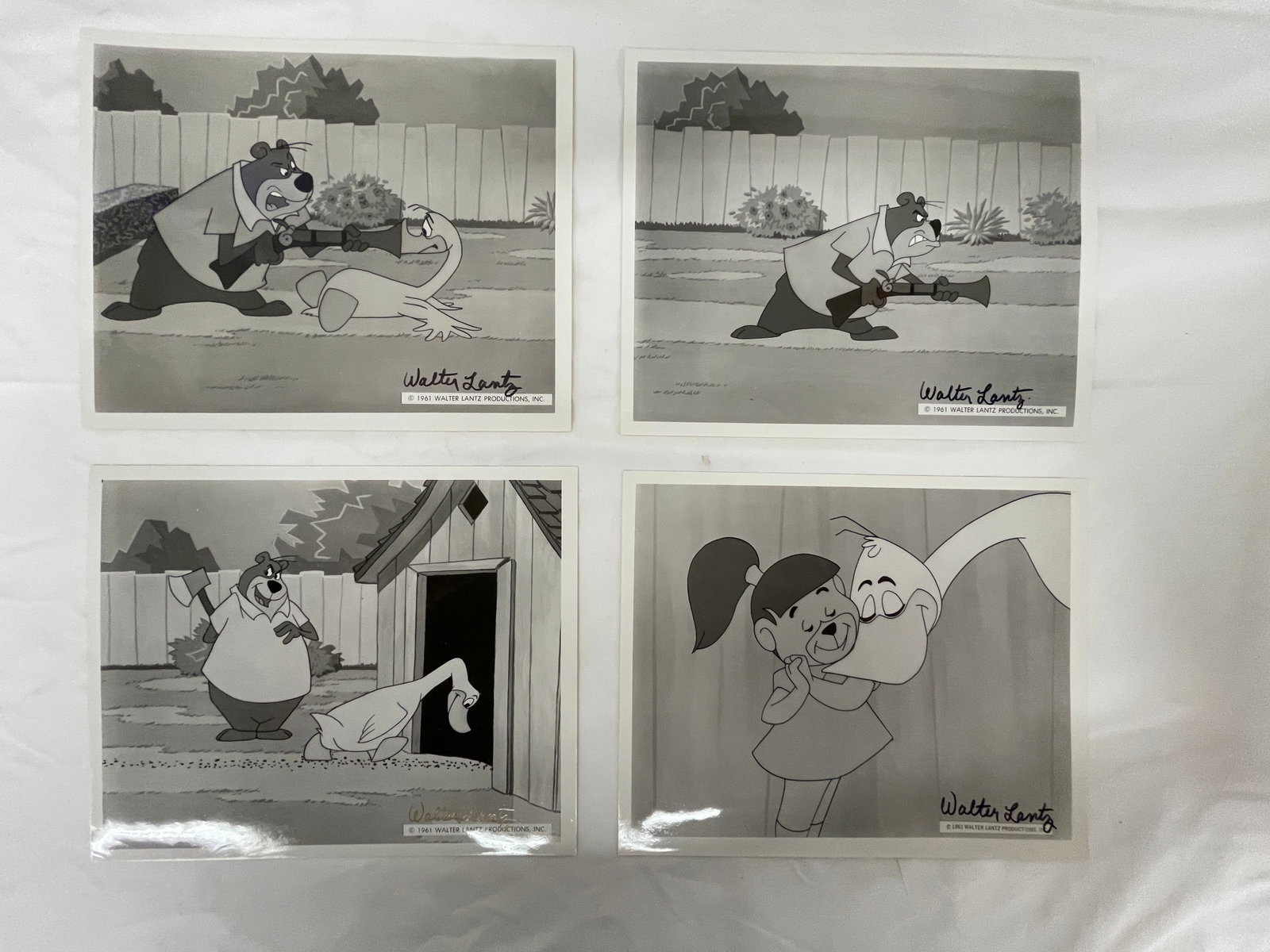 Walter Lantz Productions 1961 Publicity Still Photos Set of 4 Signed (1 of 8)