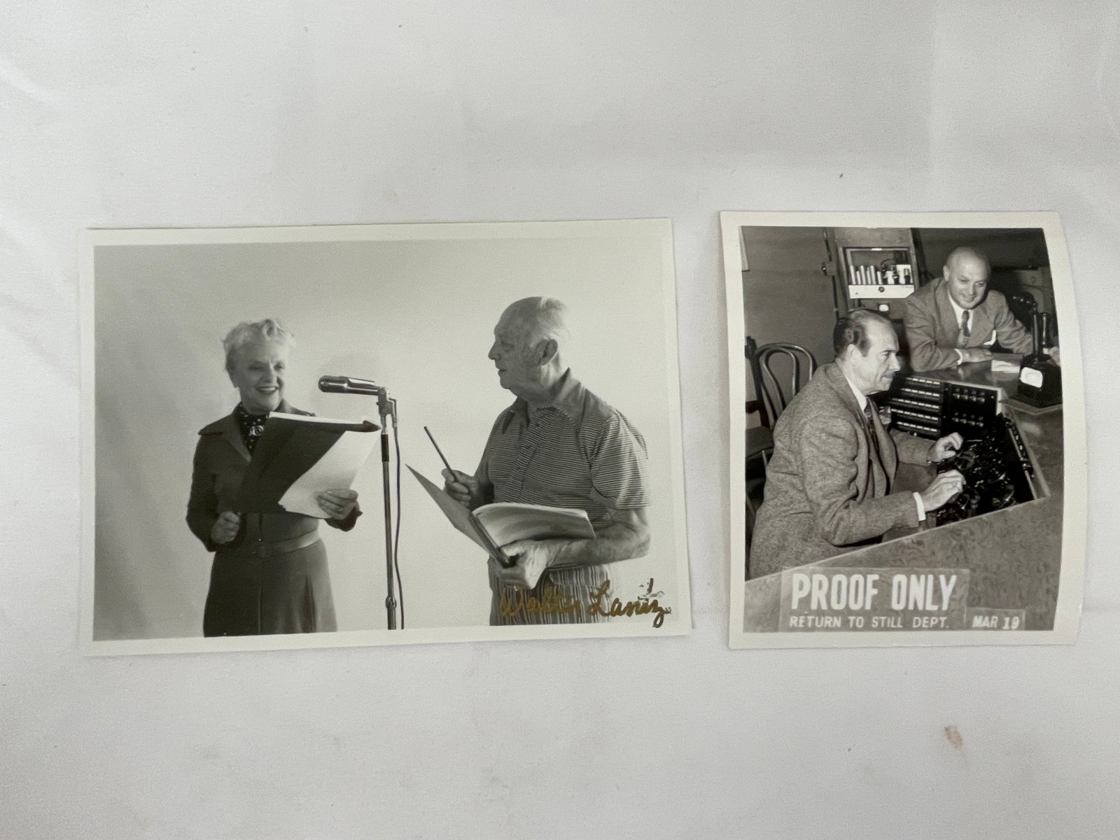 Walter Lantz Signed Vintage Black & White Publicity Photos Set of 2 (1 of 6)