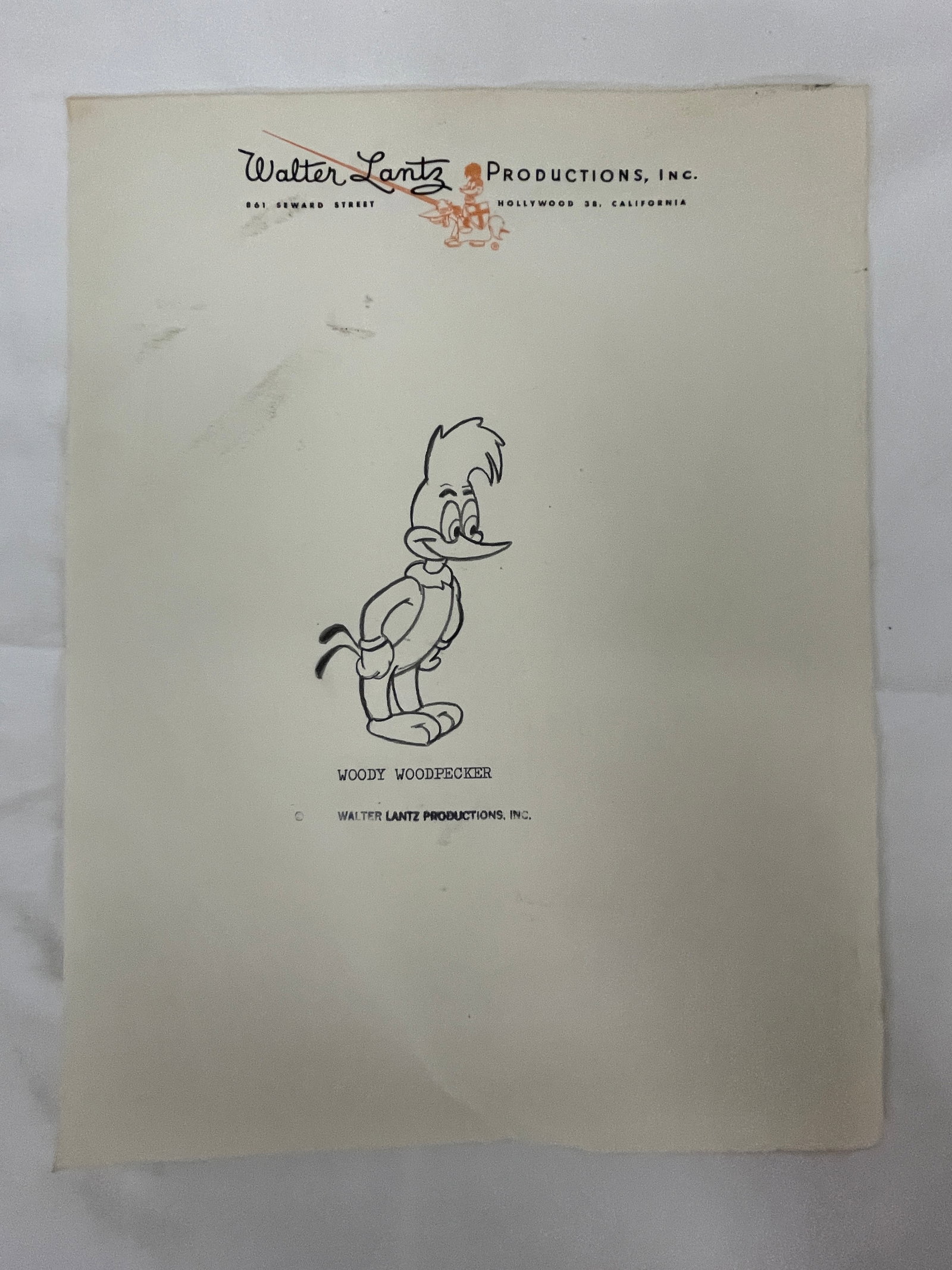 Woody Woodpecker Walter Lantz Productions Inc Original Pencil Art Drawing (1 of 4)