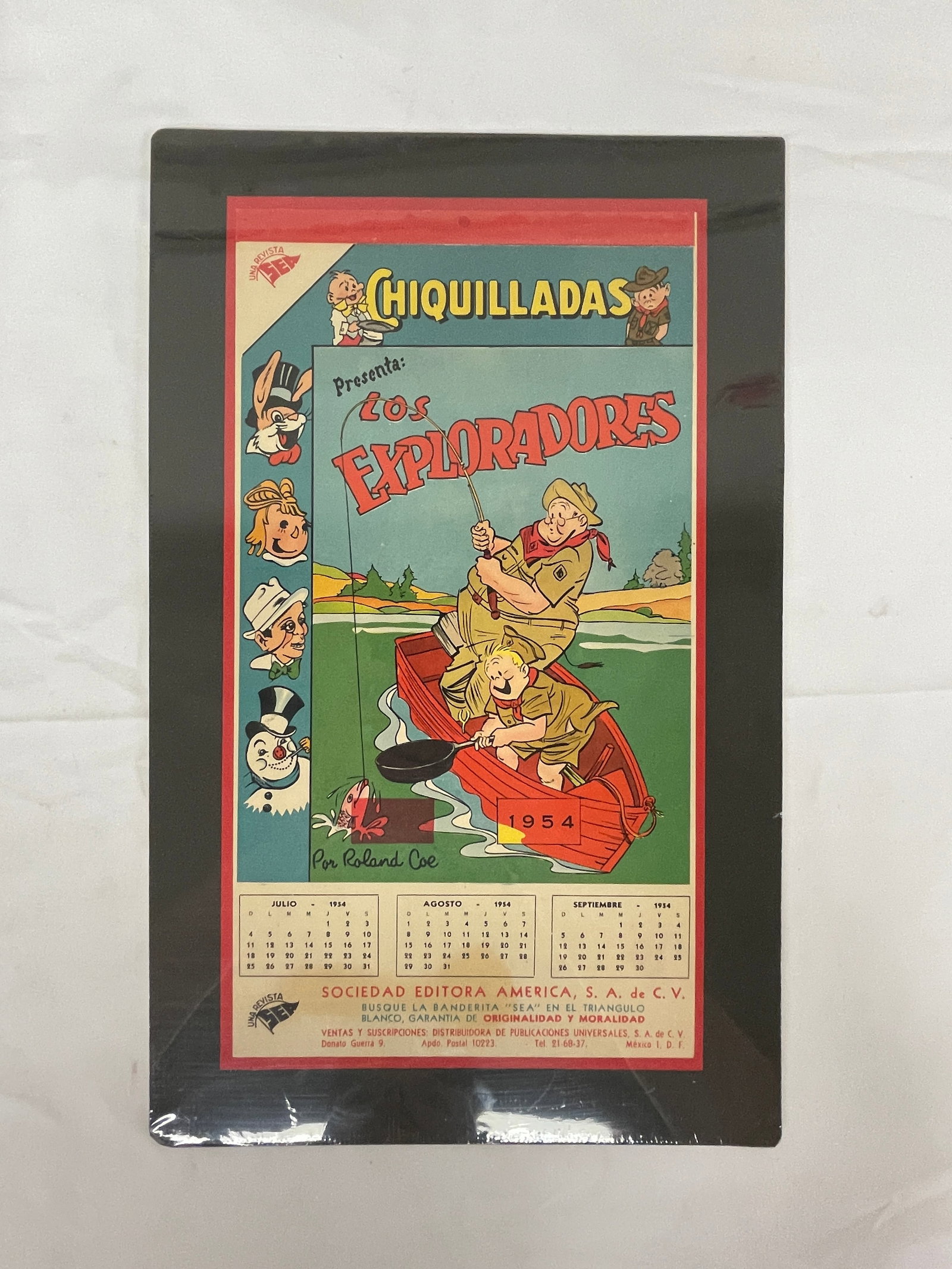 Chiquilladas Los Exploradores 1954 Mexican SEA Calendar Poster by Roland Coe (1 of 5)