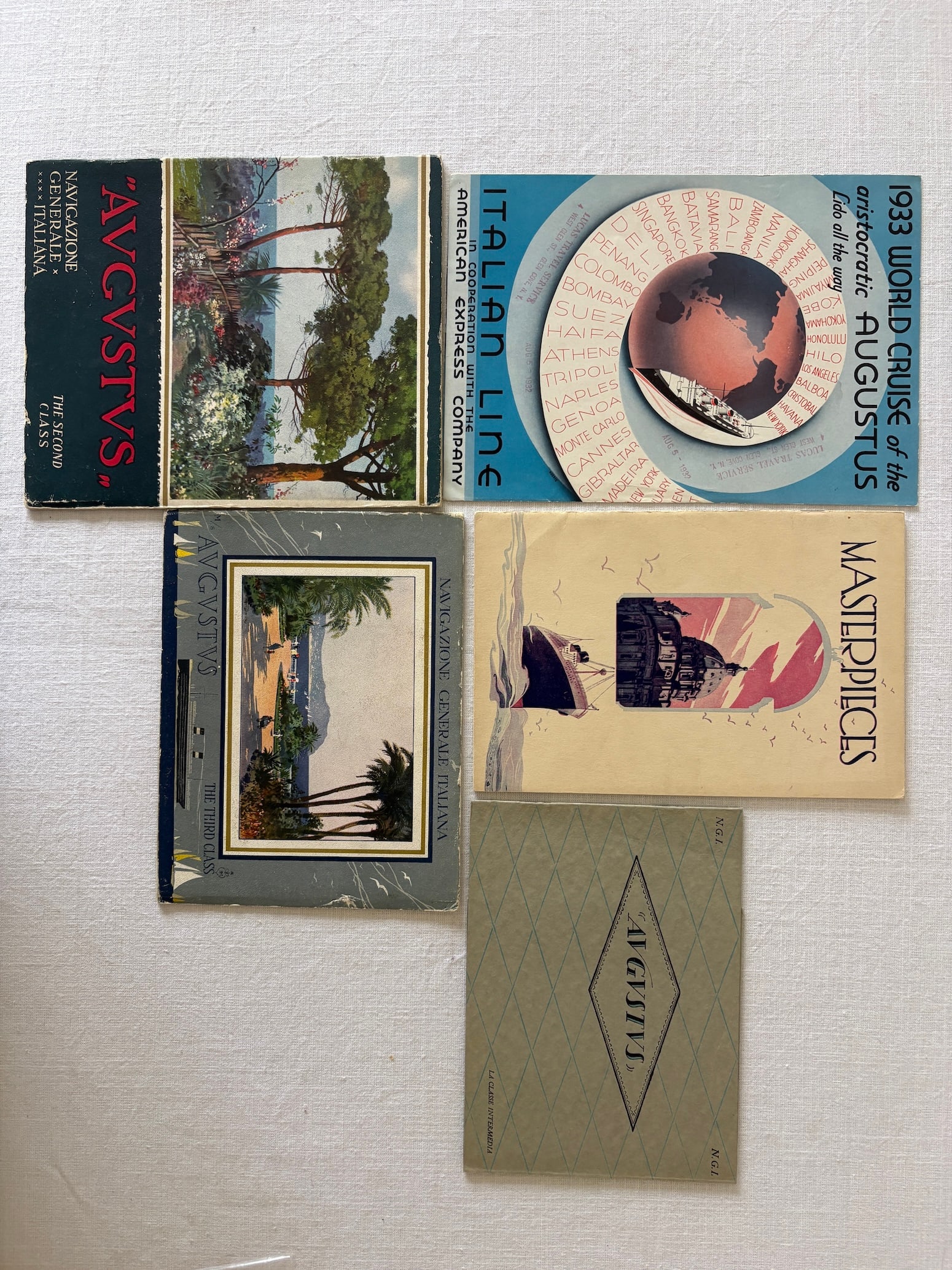 Vintage and Antique Maritime Cruise Line Ephemera Collection Lot (1 of 13)