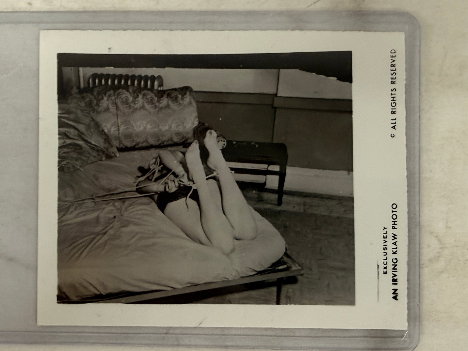 Vintage 1950s Original Irving Klaw Bettie Page 3x5 Erotic Photograph (1 of 2)