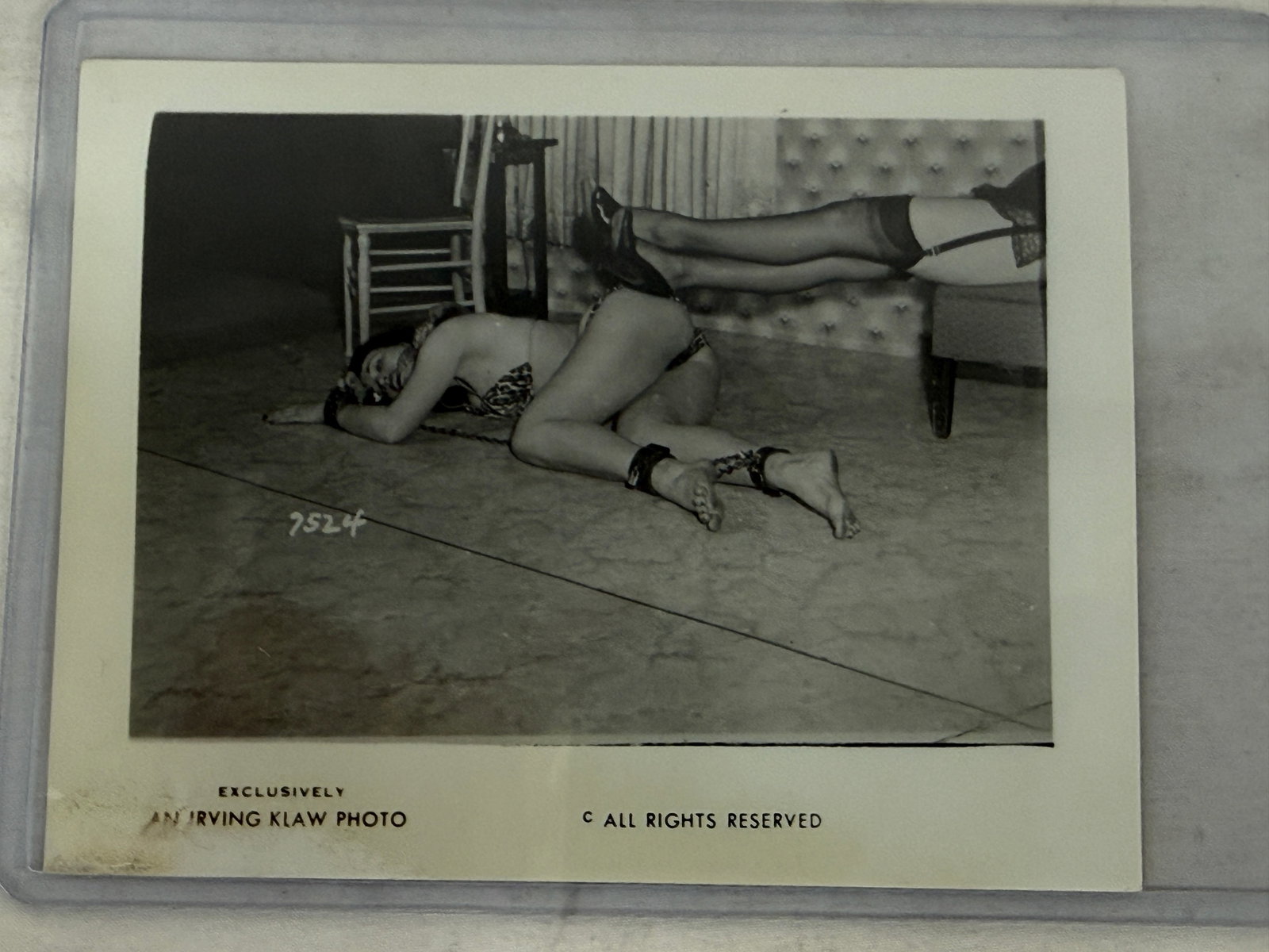 Vintage 1950s Original Irving Klaw Bettie Page 3x5 Erotic Photograph (1 of 2)
