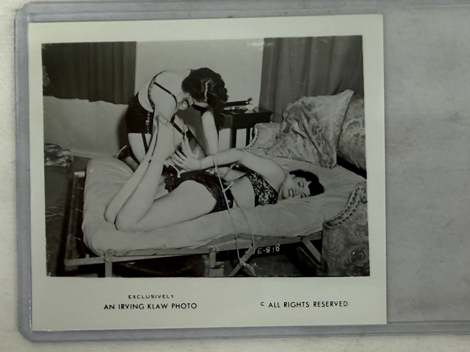 Vintage 1950s Original Irving Klaw Bettie Page 3x5 Erotic Photograph (1 of 2)