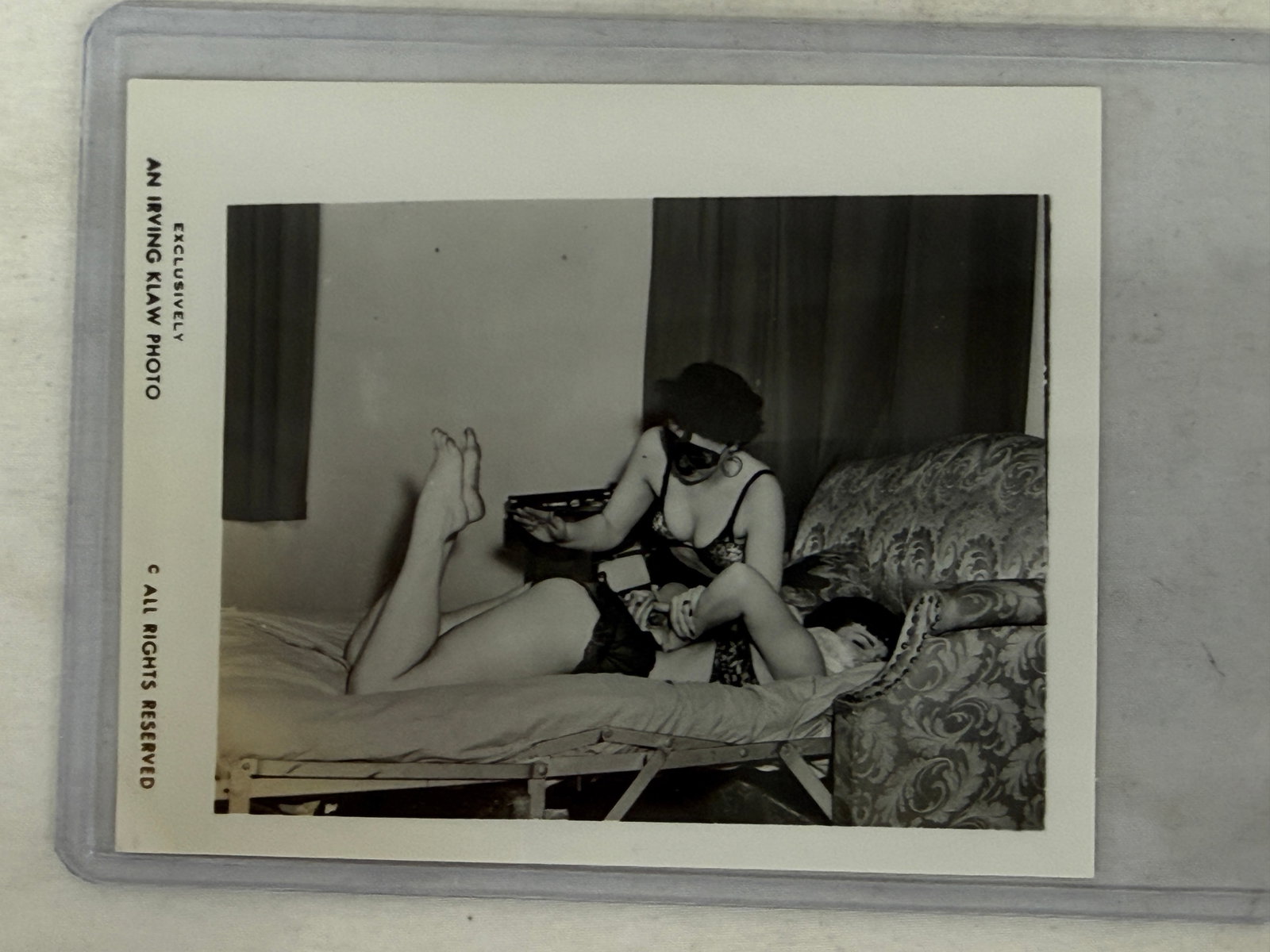 Vintage 1950s Original Irving Klaw Bettie Page 3x5 Erotic Photograph (1 of 2)