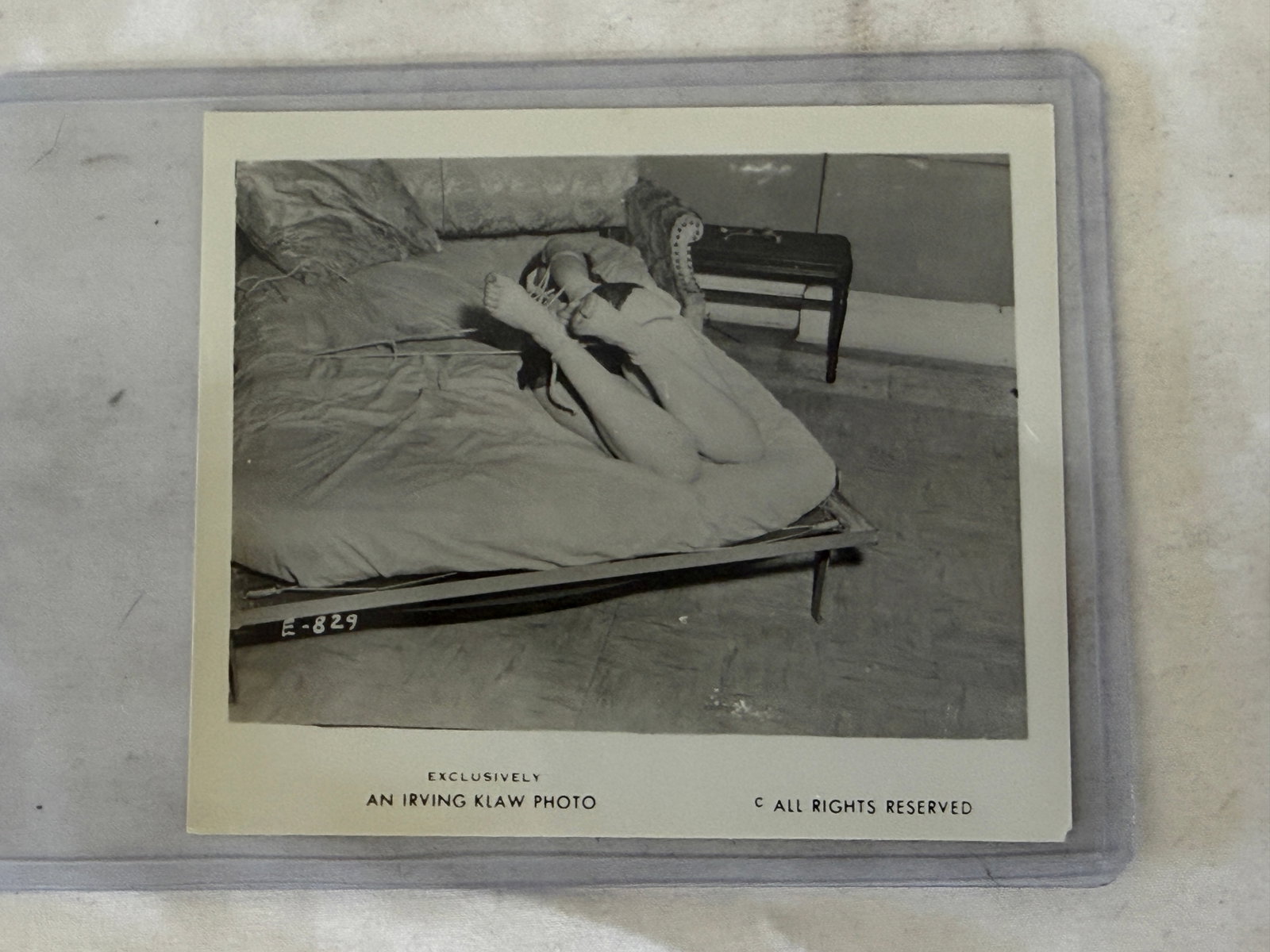Vintage 1950s Original Irving Klaw Bettie Page 3x5 Erotic Photograph (1 of 2)