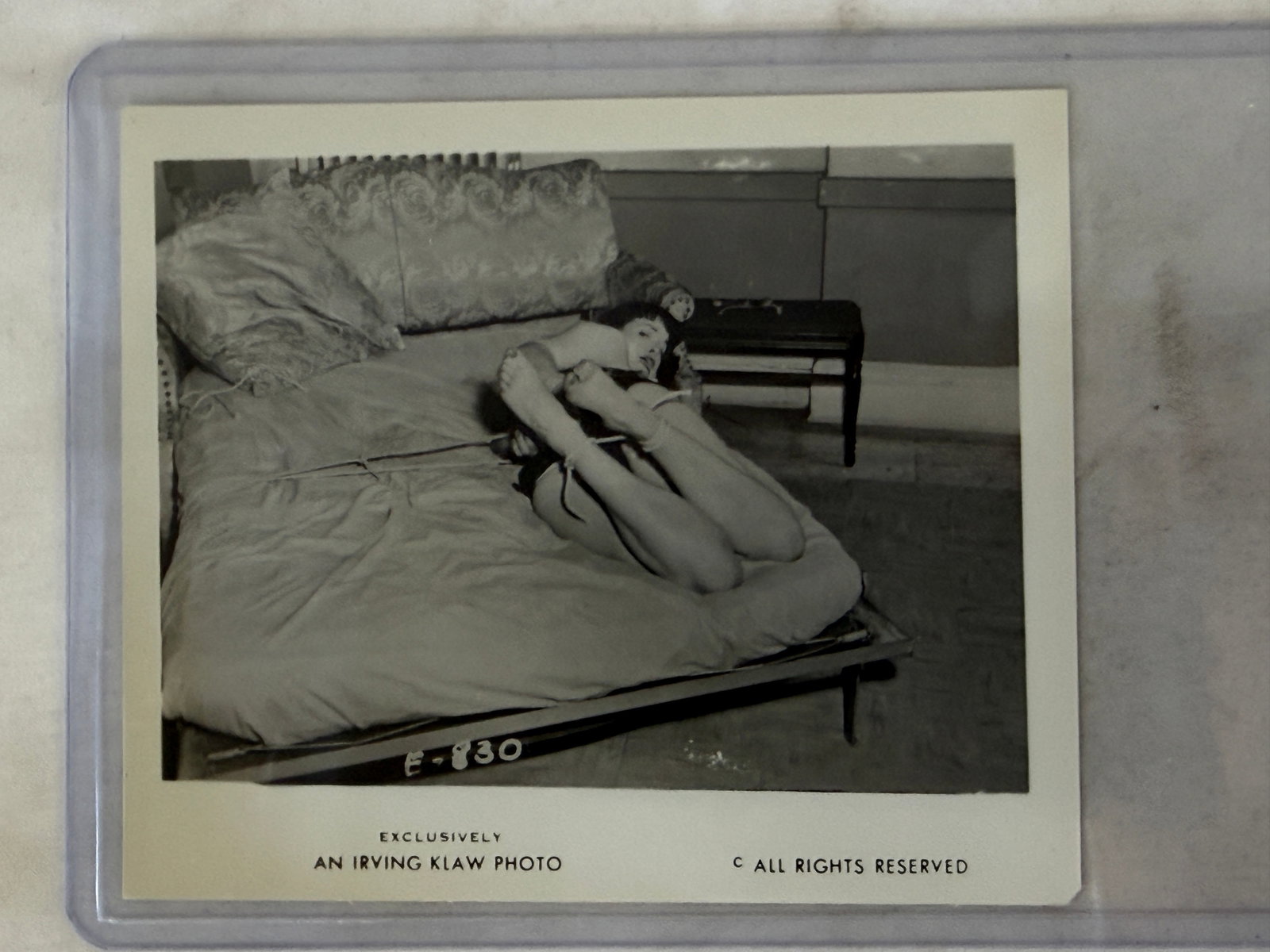 Vintage 1950s Original Irving Klaw Bettie Page 3x5 Erotic Photograph (1 of 2)