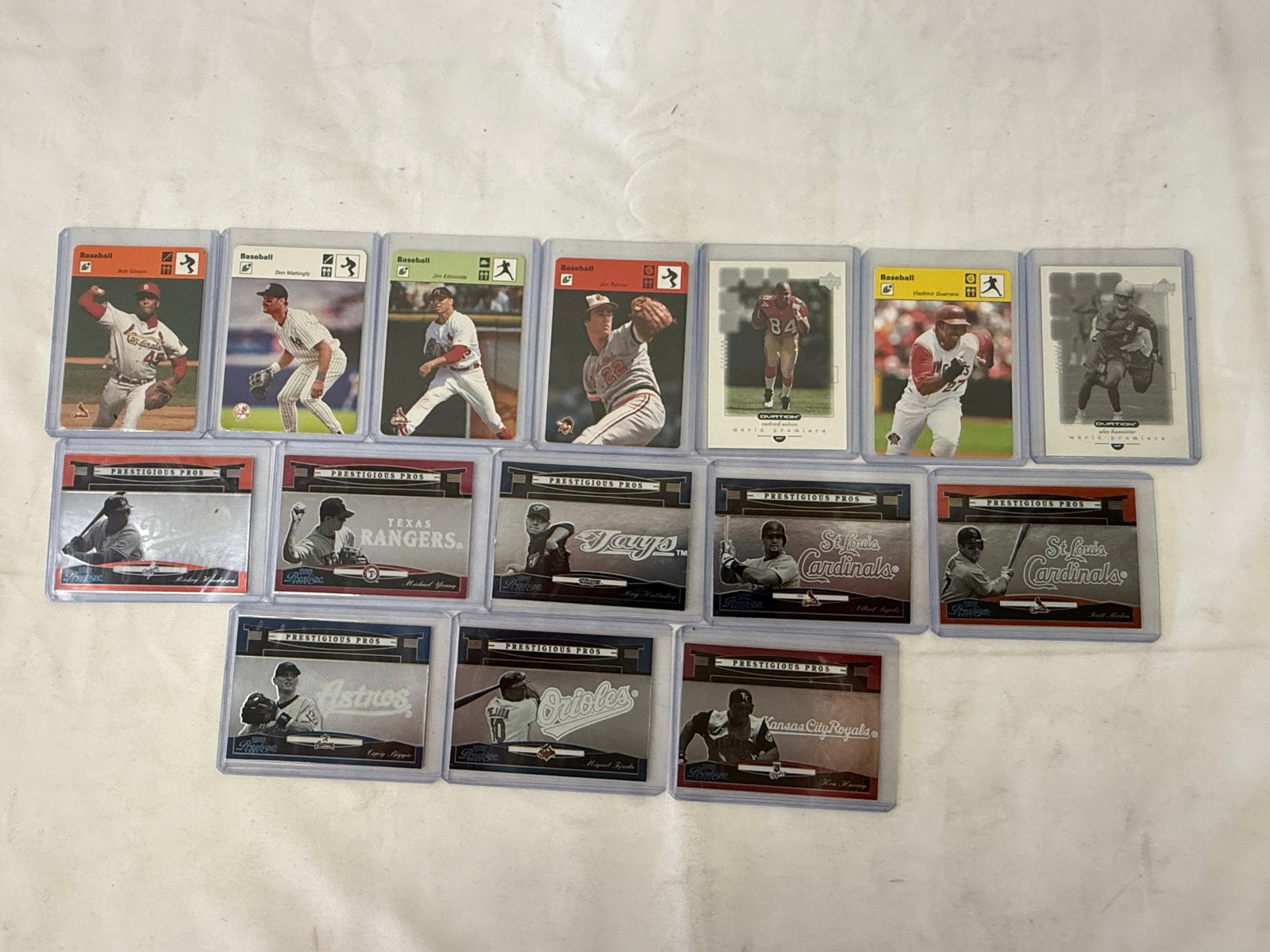 MLB Baseball Card Lot: Prestigious Pros Numbered + Sportscaster Cards (14) (1 of 2)