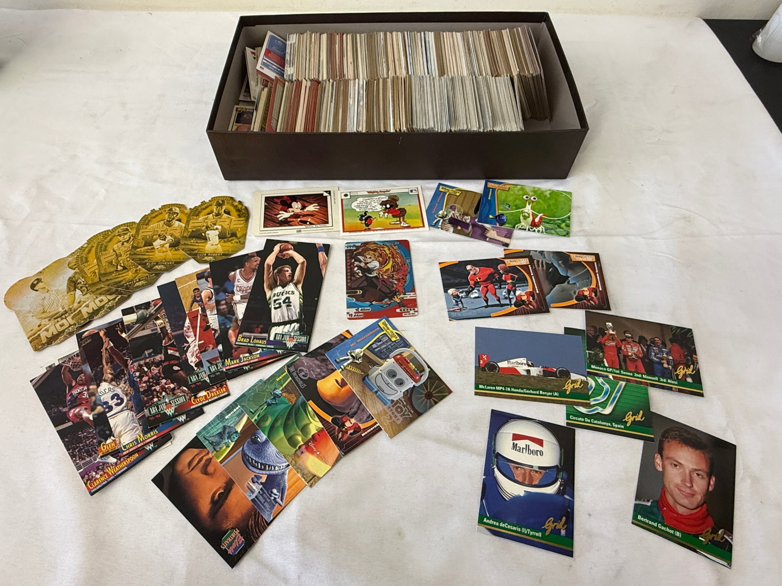 Mixed Trading Cards Lot: NBA, F1 Grid, Disney Pixar & Anime Cards 200+ (1 of 2)