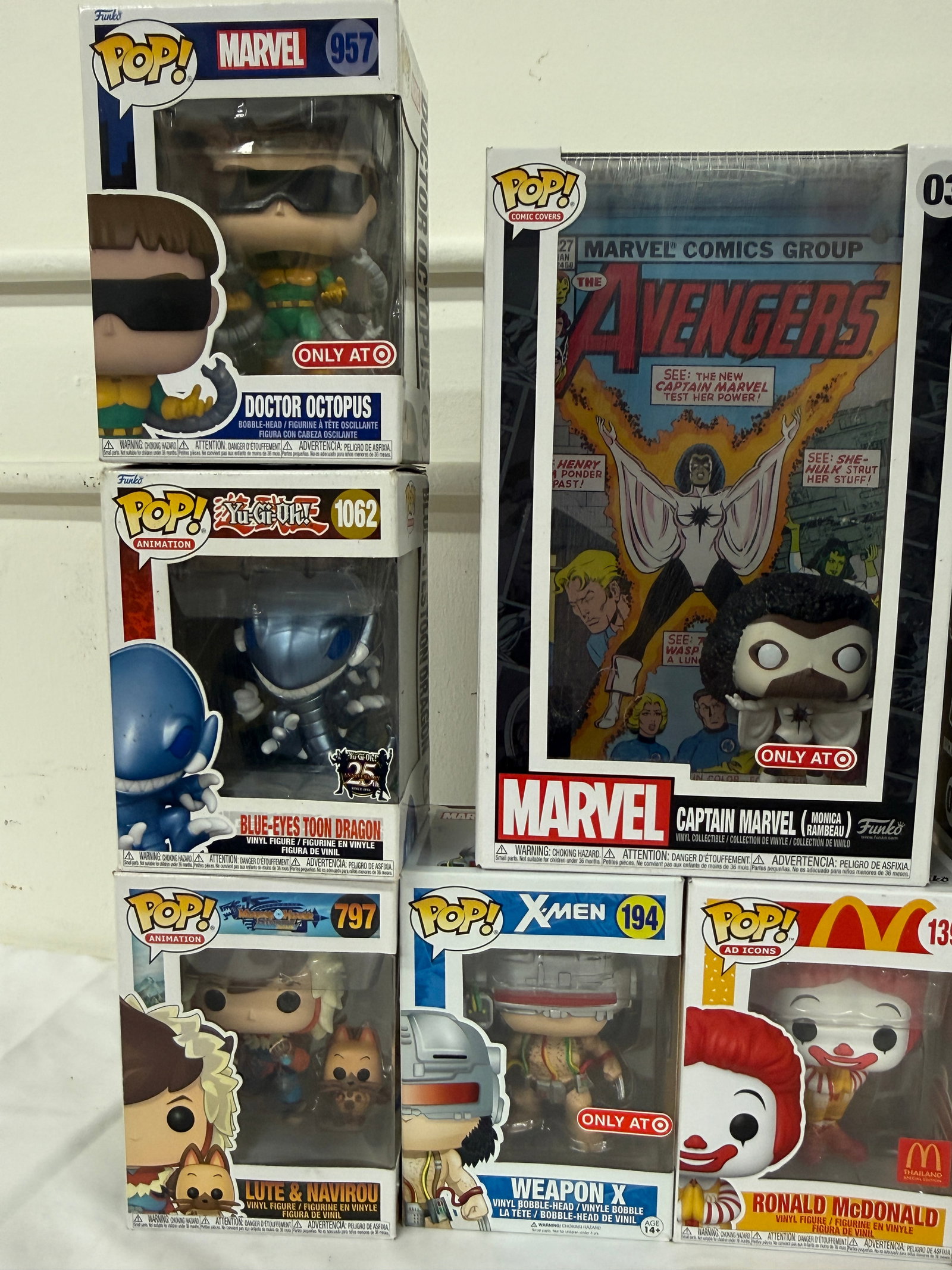 Funko Pop Lot: Marvel, Yu-Gi-Oh, X-Men, Dragon Ball Z, AC/DC & More (9 Pops) (1 of 3)
