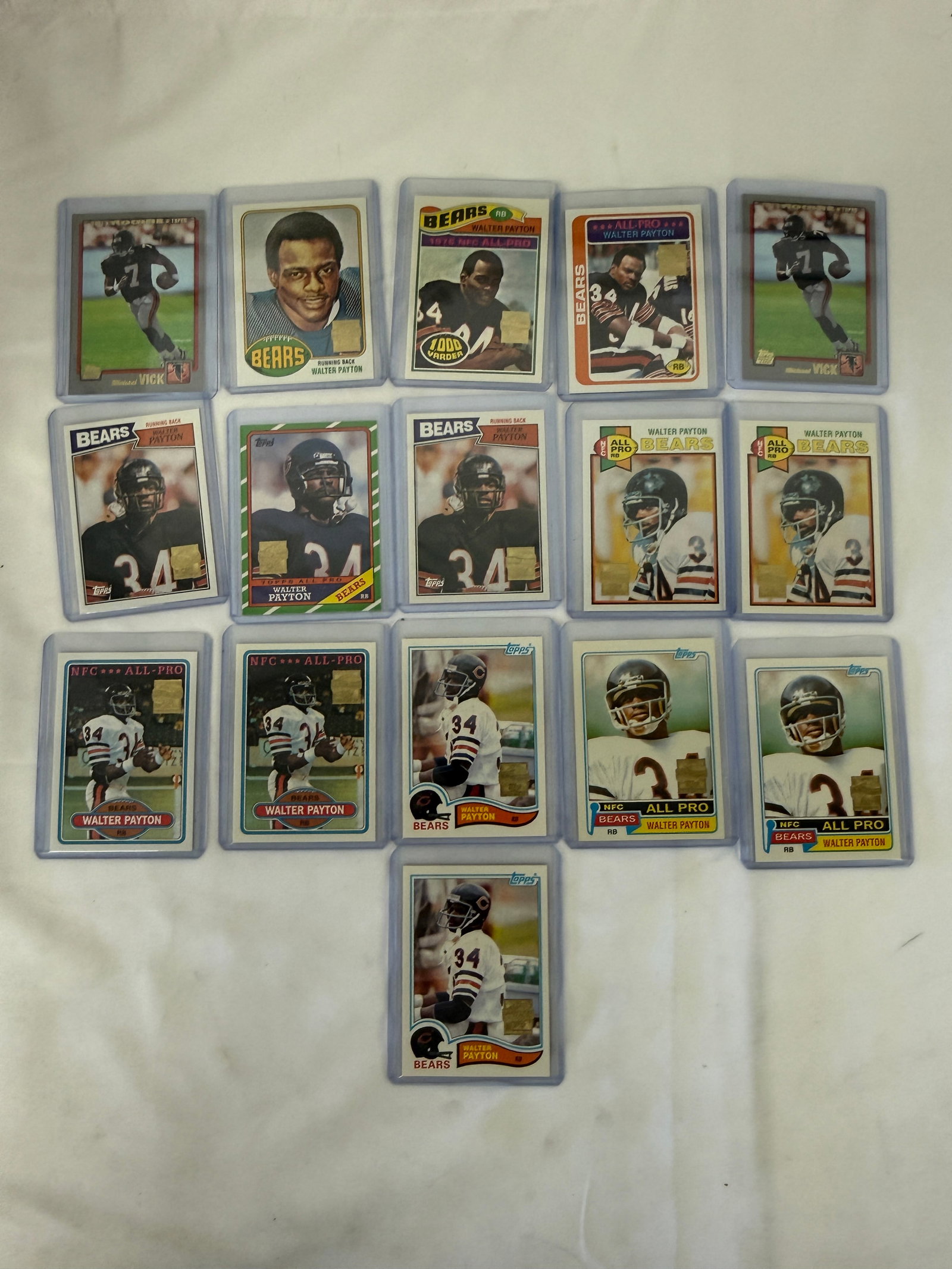 Vintage NFL Walter Payton Football Cards (1 of 3)