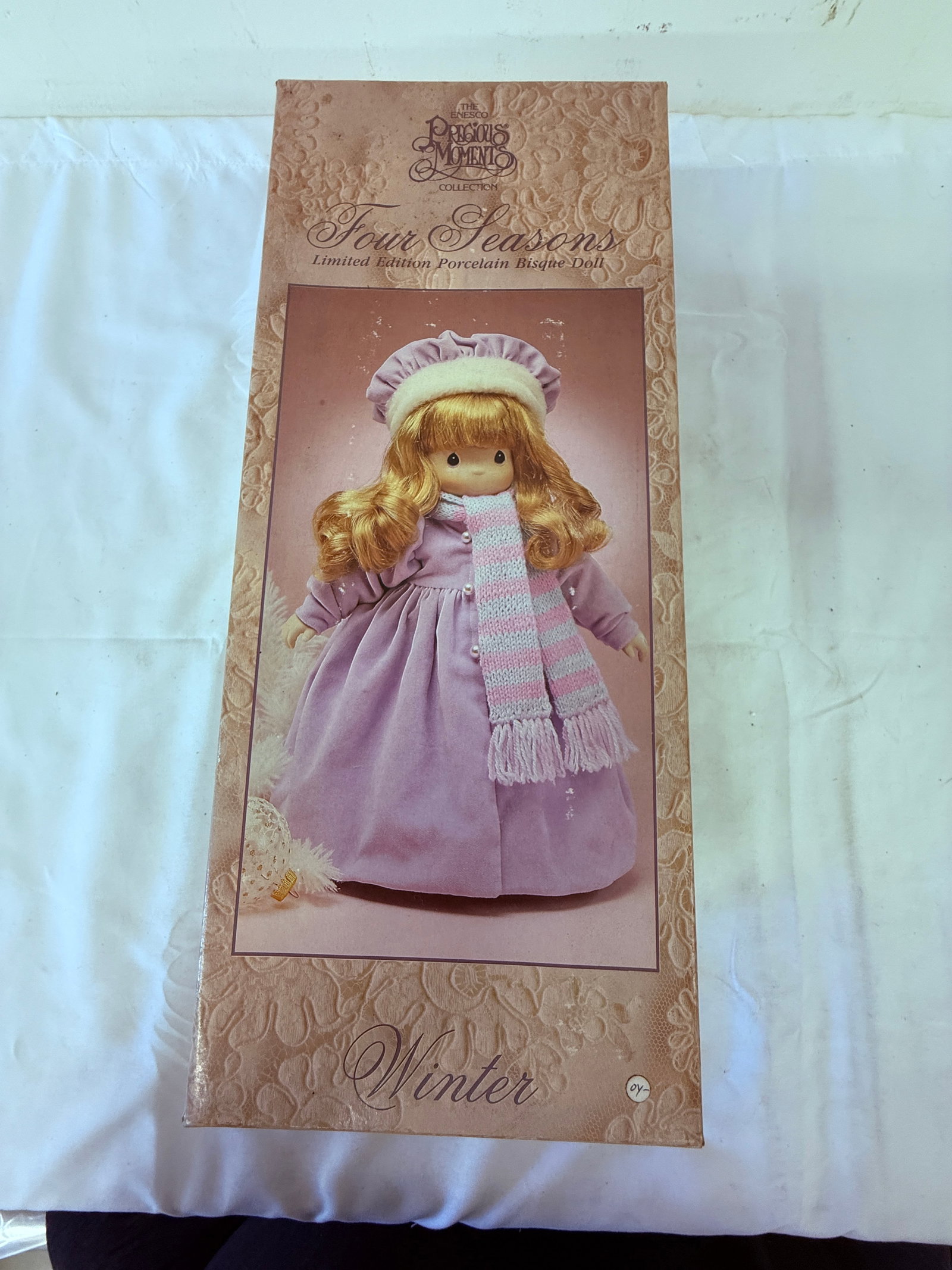 Precious Moments Four Seasons Winter's Song Limited Edition Porcelain Bisque Doll (1 of 3)