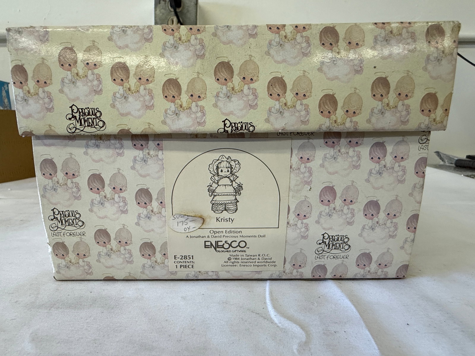 Precious Moments 'Kristy' Enesco Soft Body Doll E-2851 Open Edition w/ Box 1984 (1 of 3)