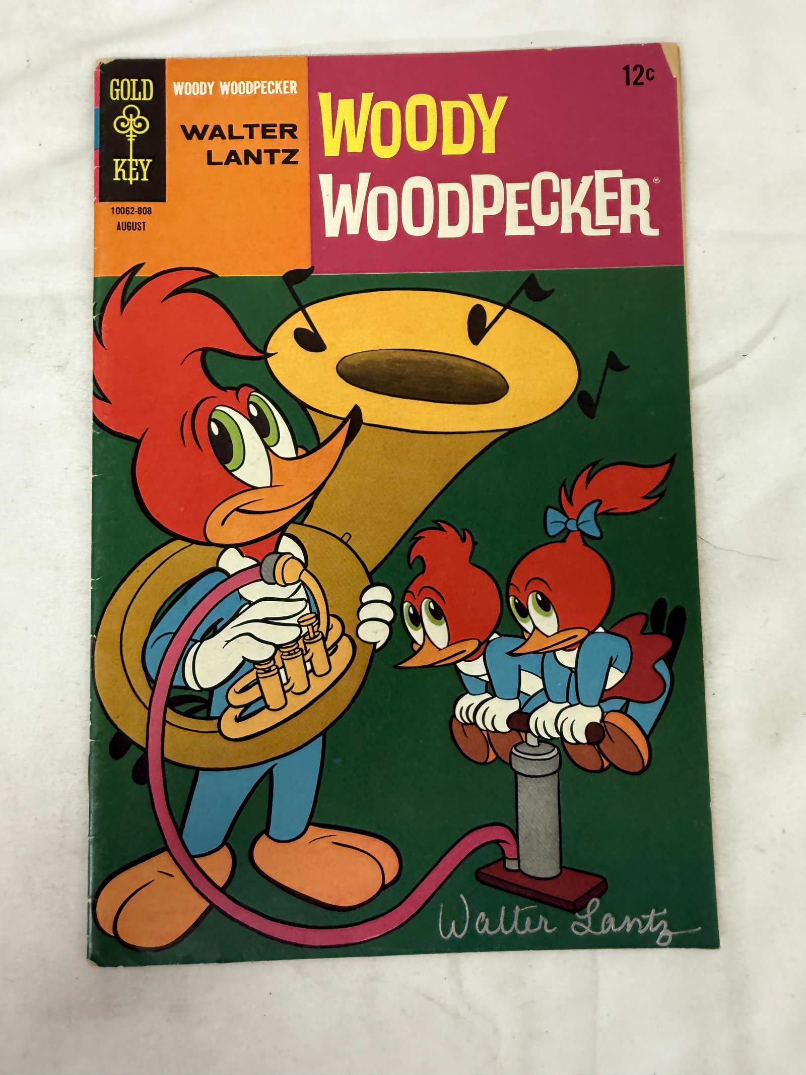 Woody Woodpecker Gold Key Comics Walter Lantz Signed August 1968 12c Issue (1 of 3)