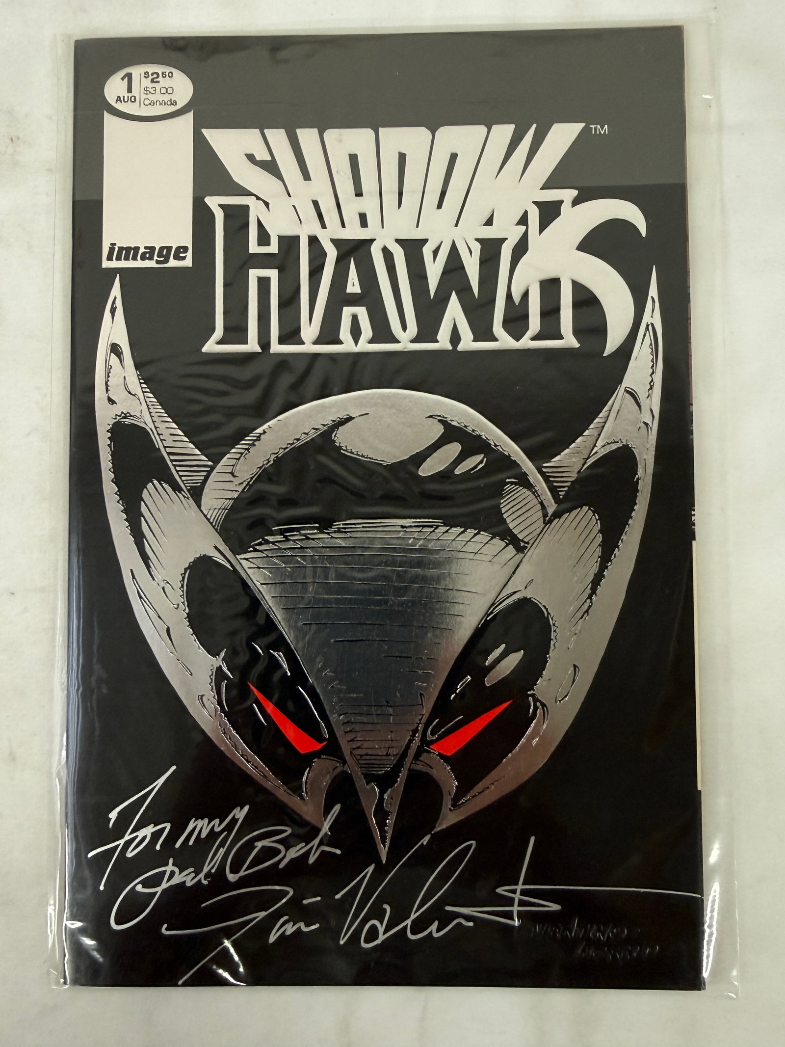 ShadowHawk #1 Image Comics Signed First Issue Comic Book Jim Valentino (1 of 3)