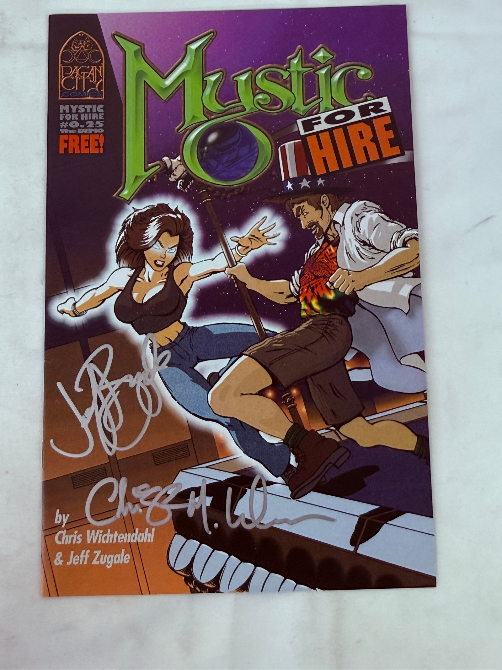 Mystic For Hire #0.25 Demo Comic Signed by Chris Wichtendahl & Jeff Zugale (1 of 3)