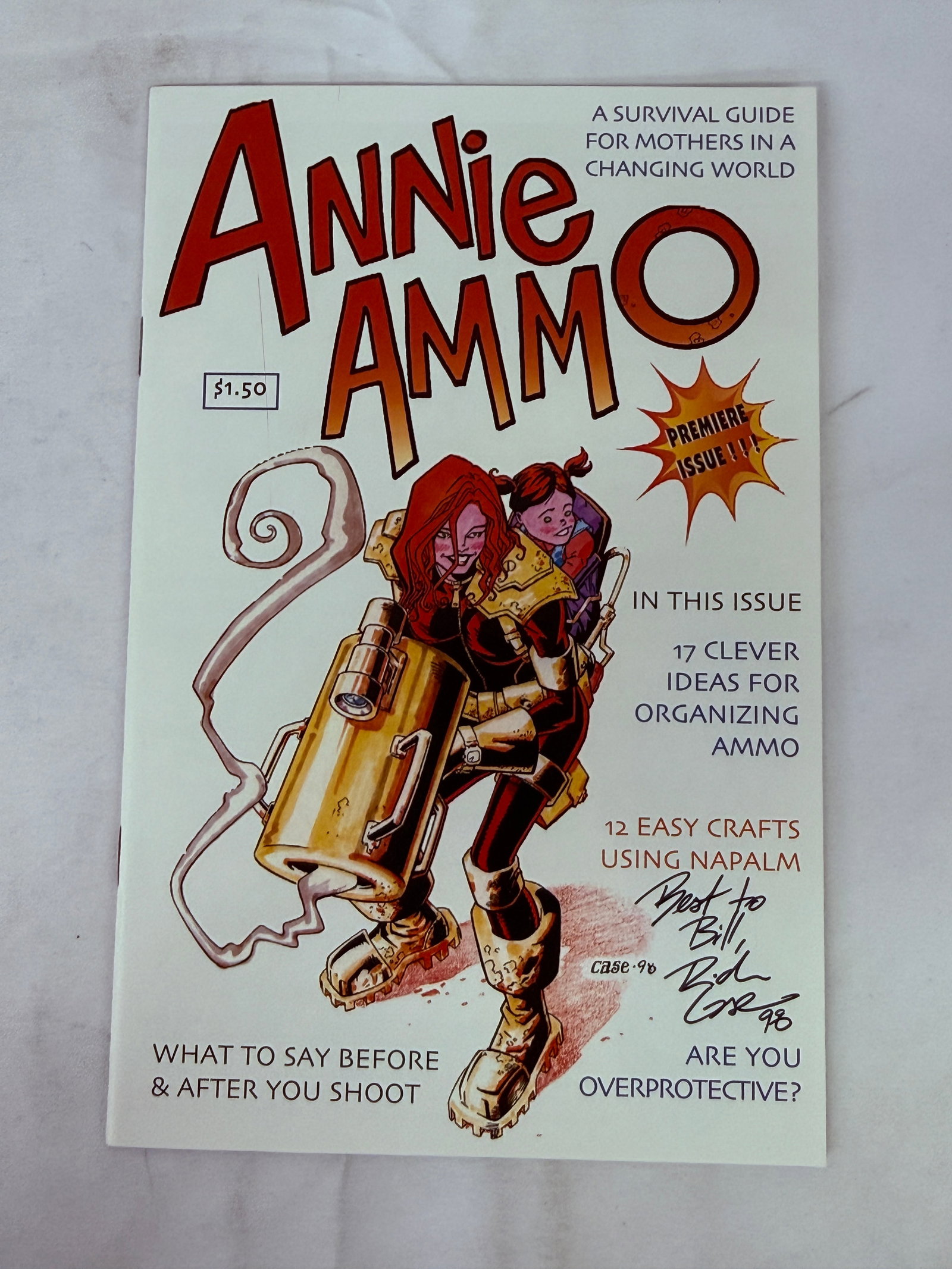 Annie Ammo #1 Premiere Issue Signed Richard Case 1998 Ashcan Comic Book: Annie Ammo #1 Premiere Issue Signed Richard Case 1998 Ashcan Comic Book