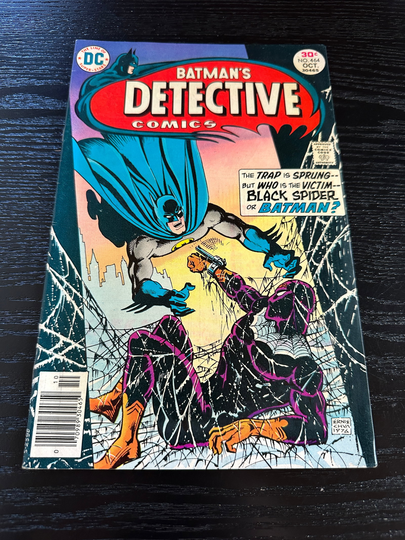 Batman Detective Comics #464 DC 1976 Black Spider Bronze Age Comic Book: Batman Detective Comics #464 DC 1976 Black Spider Bronze Age Comic Book