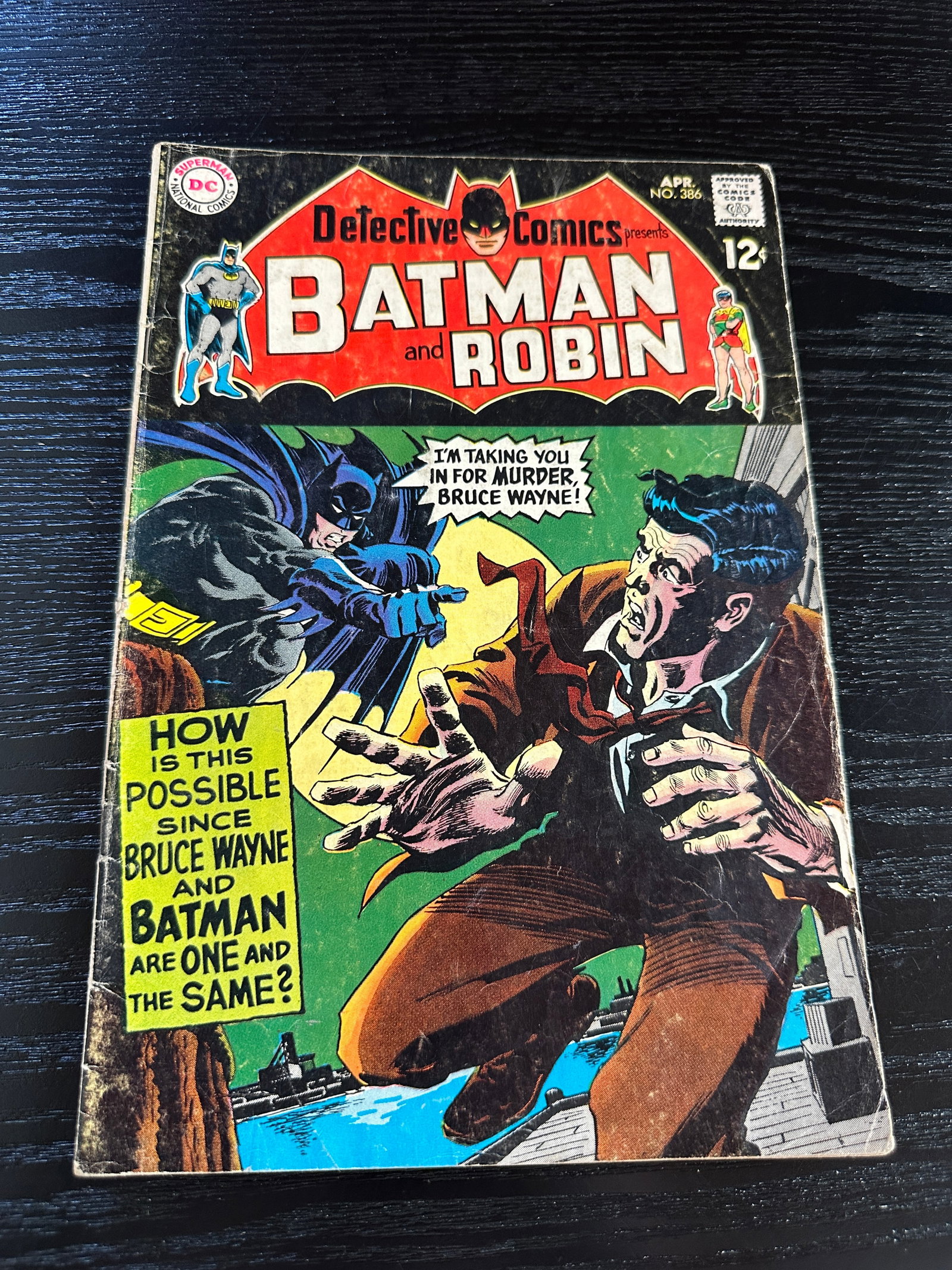 Detective Comics #386 Batman and Robin DC Silver Age Comic Book Apr 1969 (1 of 2)