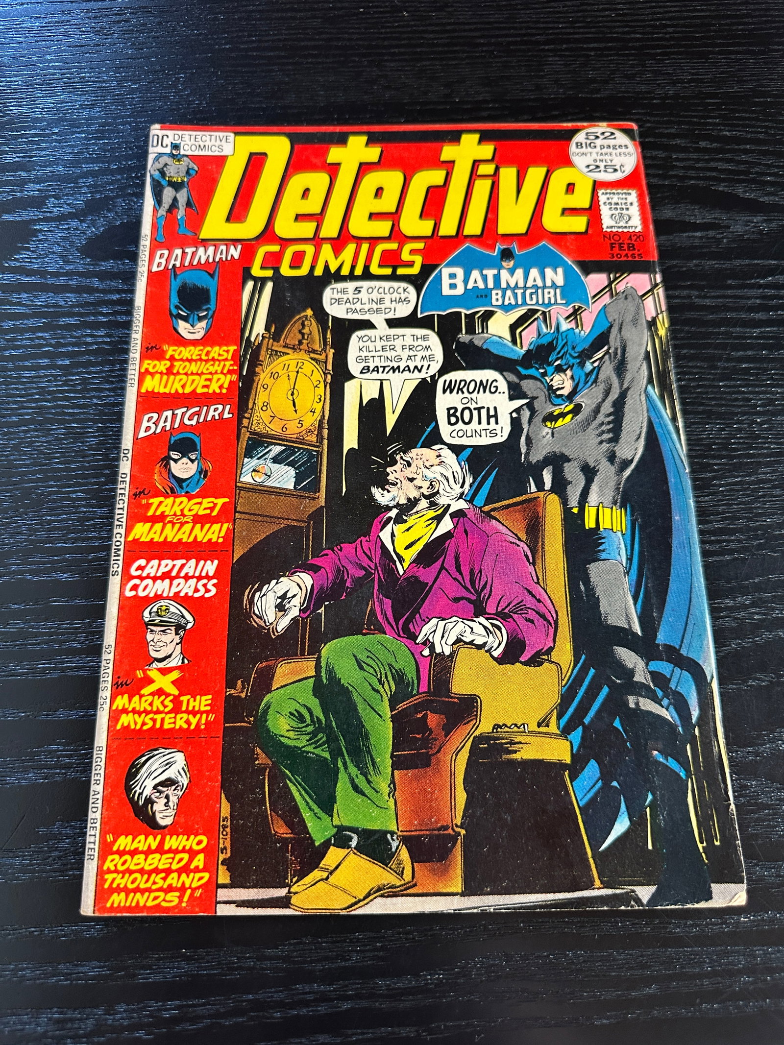 Batman & Batgirl DC Detective Comics #420 Silver Age Comic Book Feb 1972 (1 of 2)