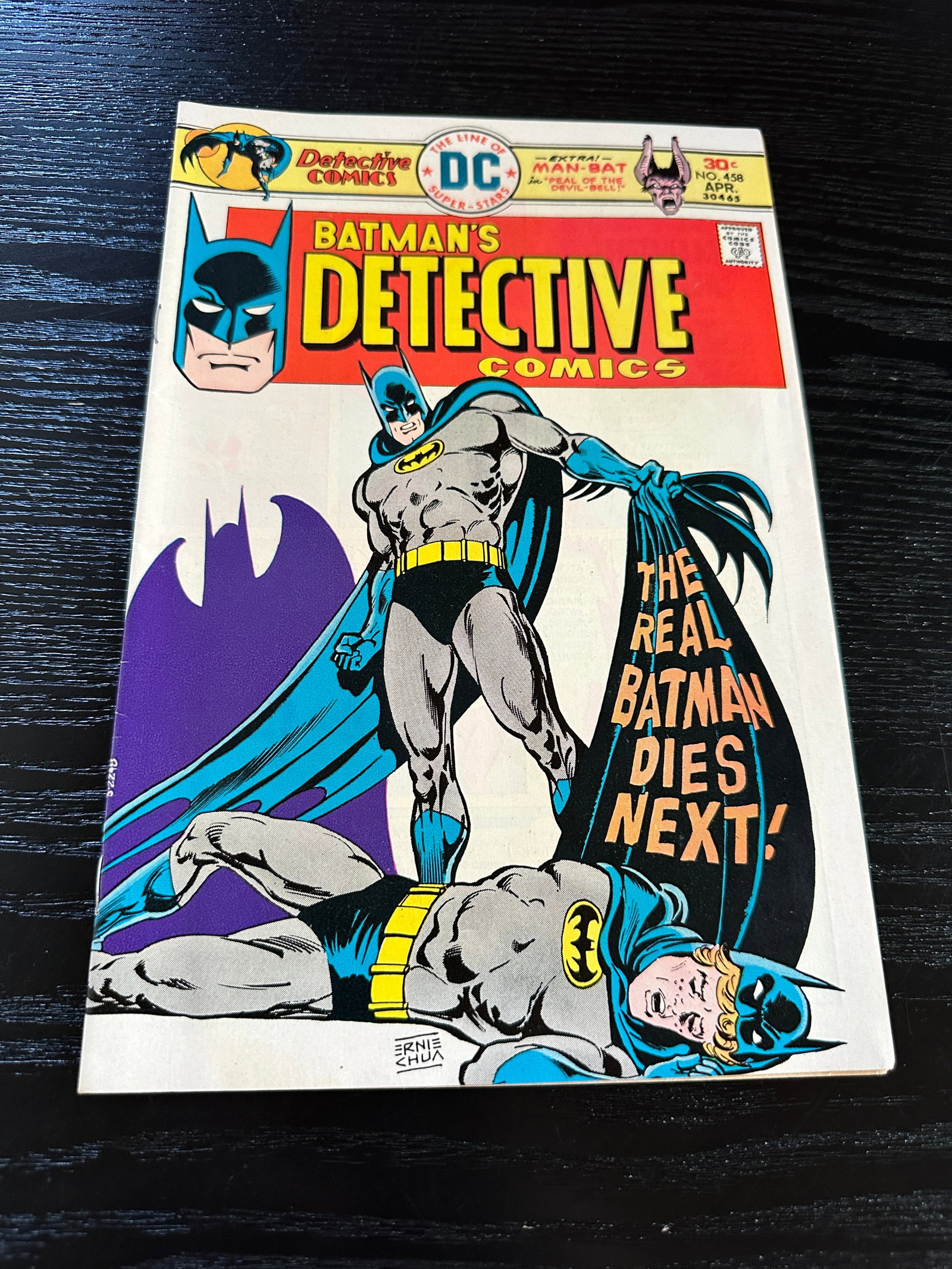 Batman Detective Comics #456 DC Comics Bronze Age 1976 'Real Batman Dies Next' (1 of 2)