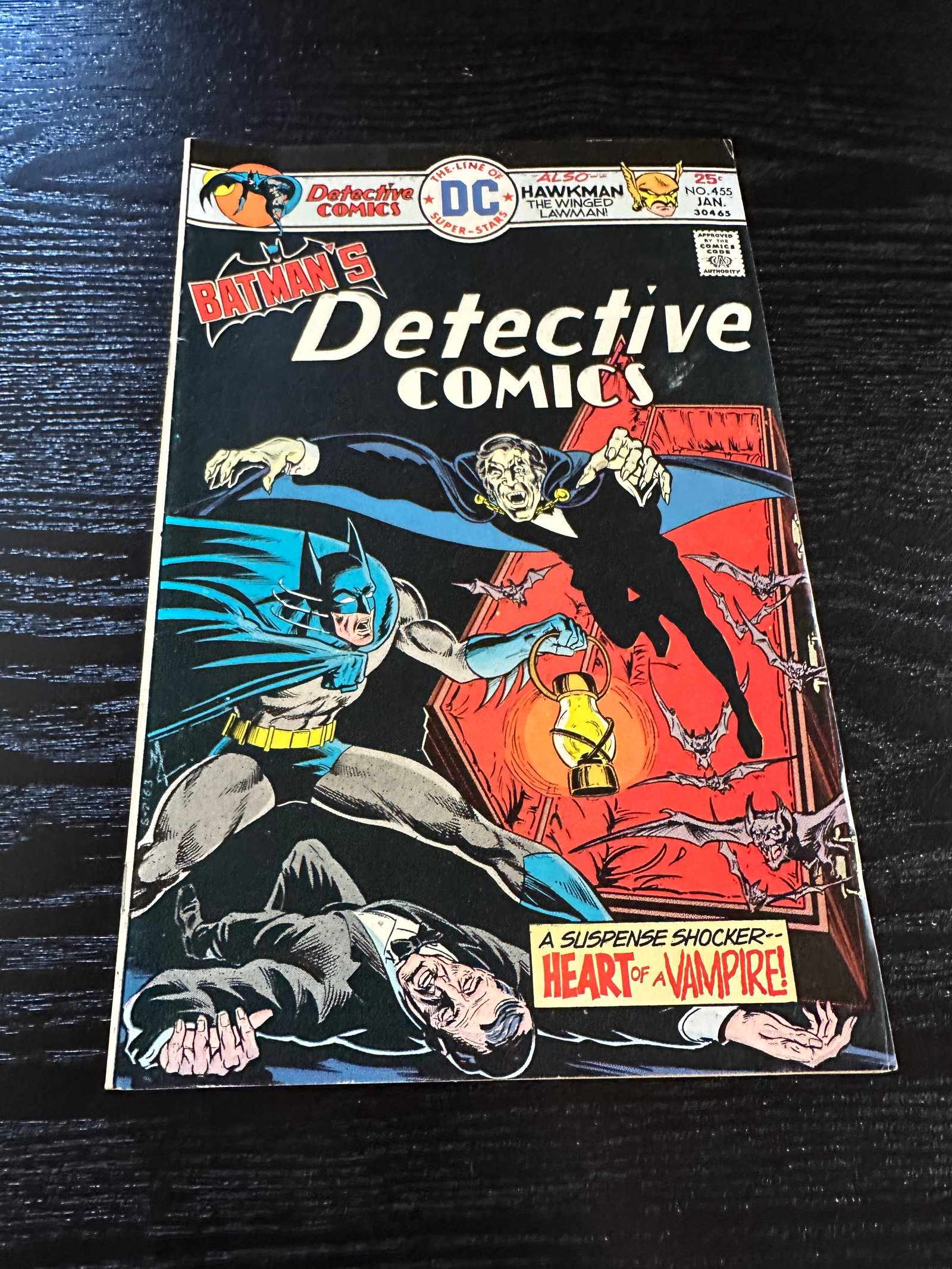 Batman Detective Comics #455 DC Comics January 1976 Heart of a Vampire (1 of 2)