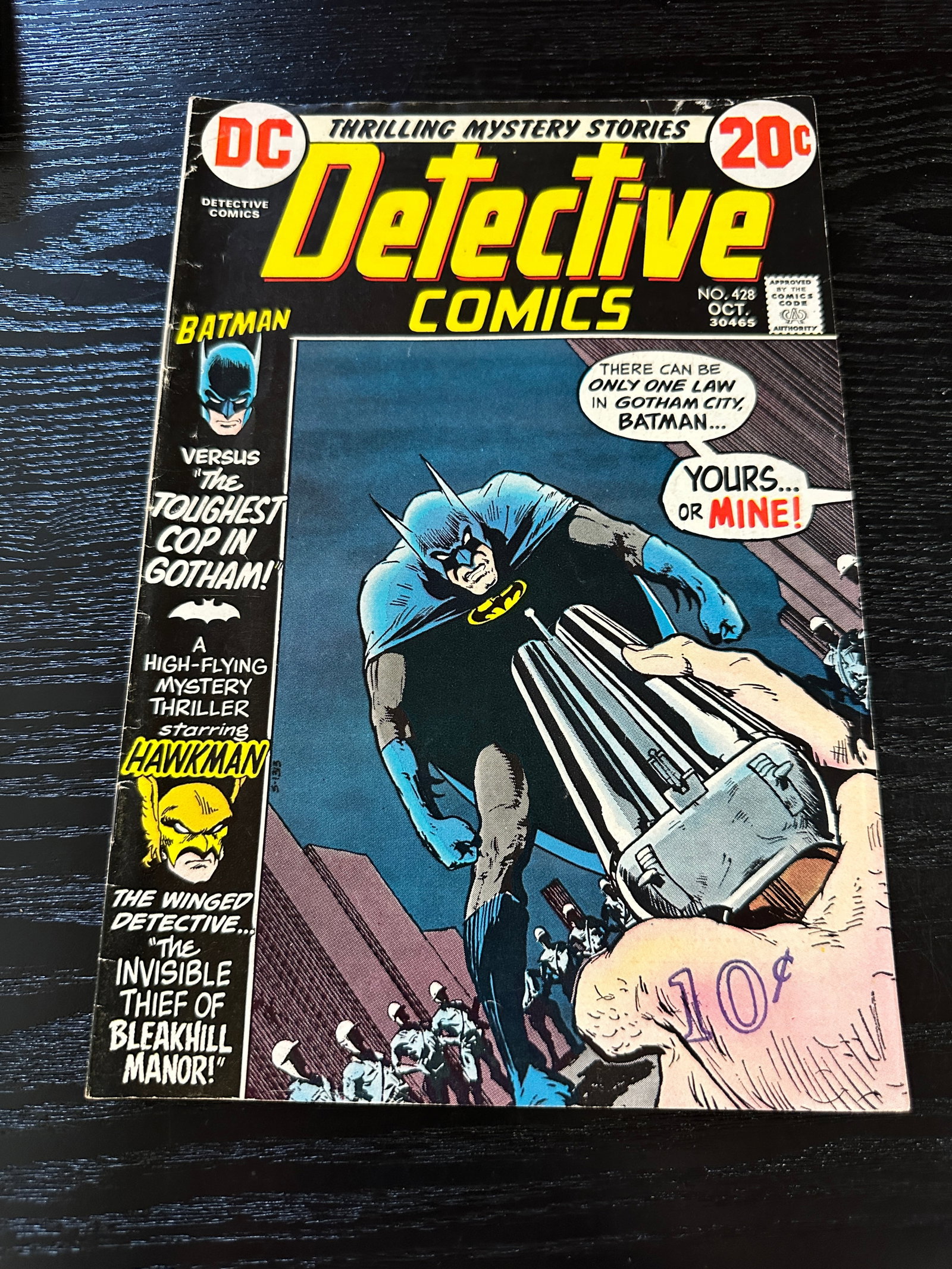 Batman Detective Comics #428 DC Bronze Age Comic Book Oct 1972 Hawkman (1 of 2)