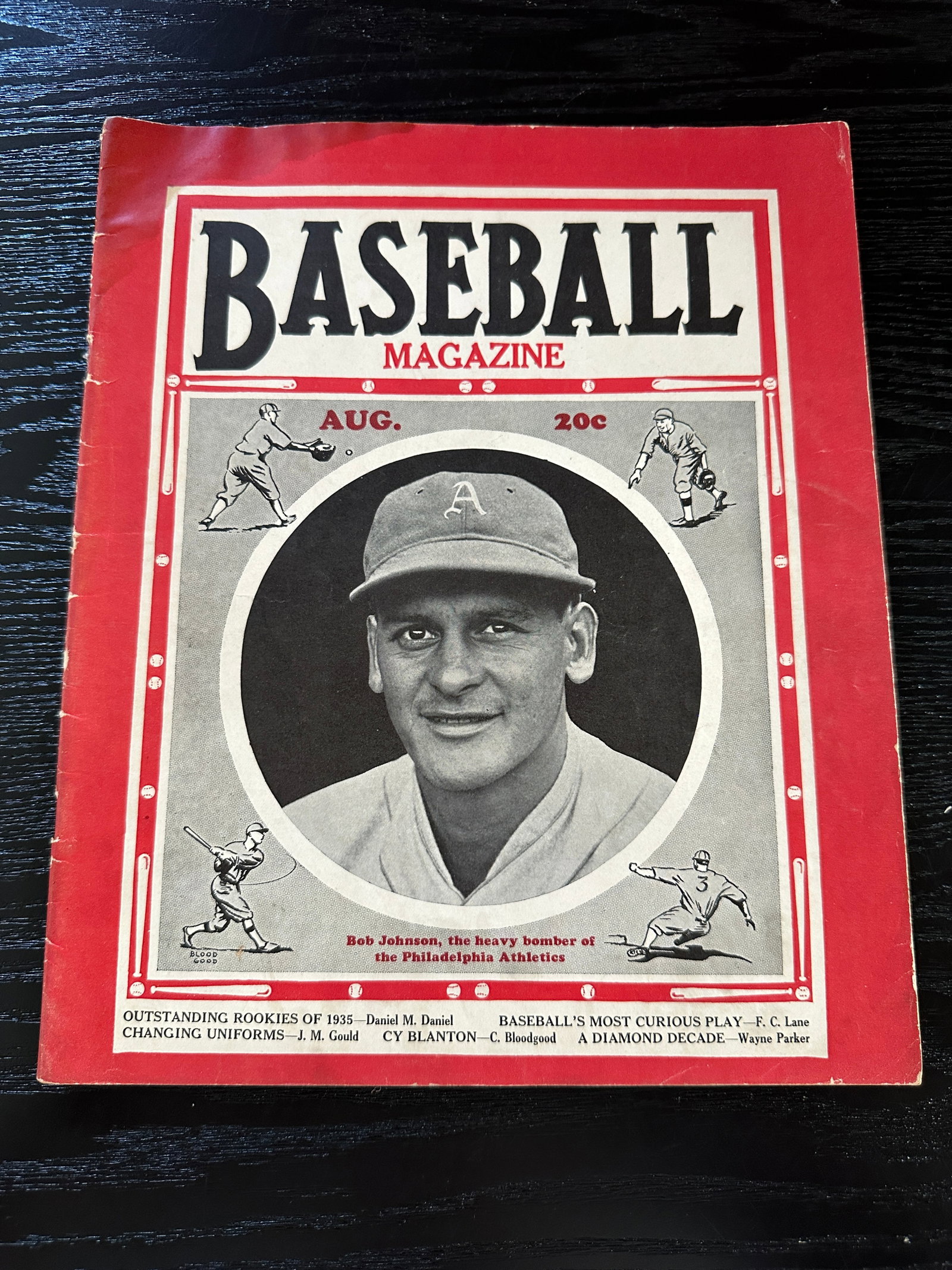 Baseball Magazine August 1935 Bob Johnson Philadelphia Athletics Vintage Issue: Baseball Magazine August 1935 Bob Johnson Philadelphia Athletics Vintage Issue
