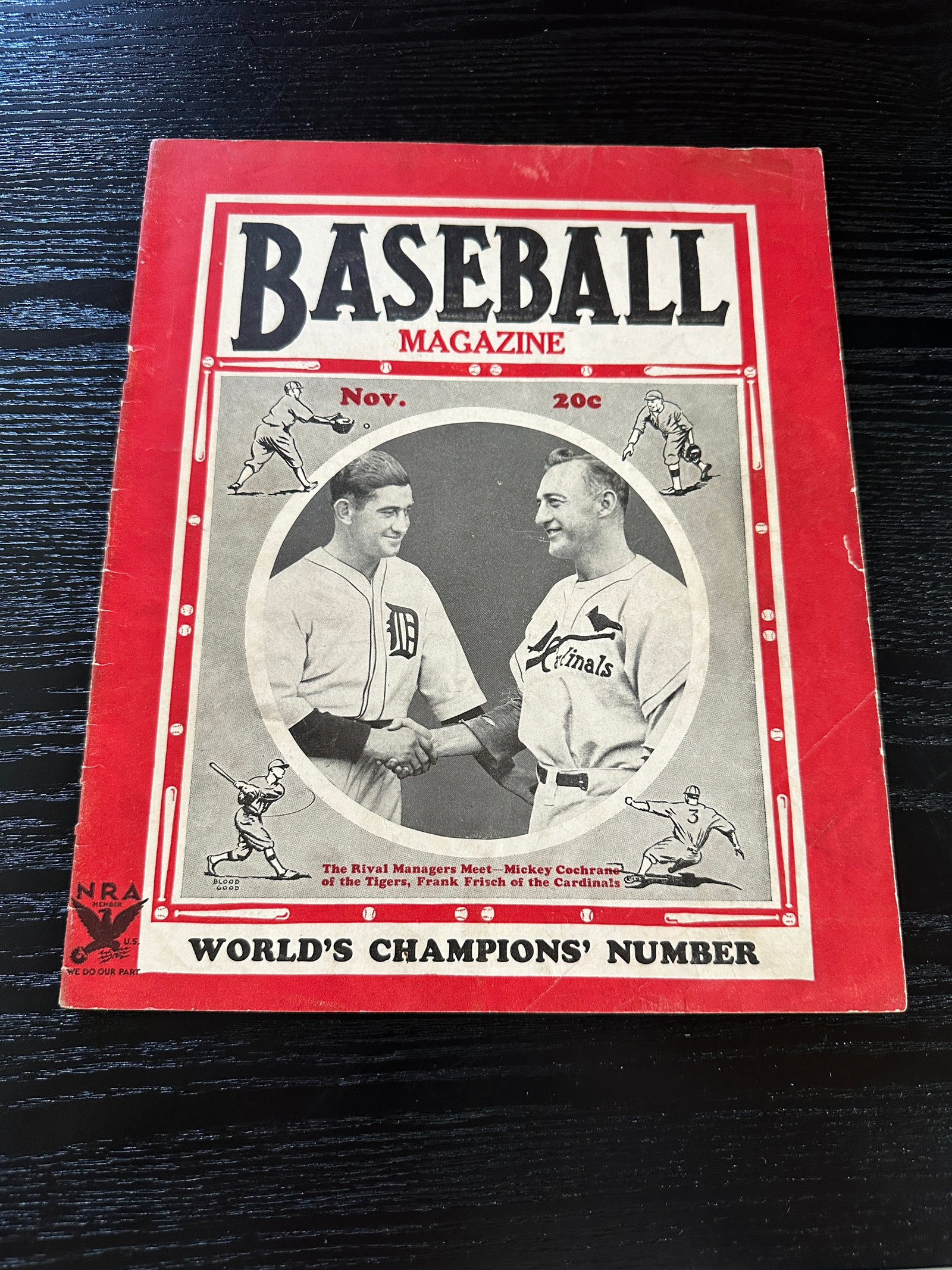 1934 Baseball Magazine World's Champions Number Mickey Cochrane Frank Frisch: 1935 Baseball Magazine World's Champions Number Mickey Cochrane Frank Frisch