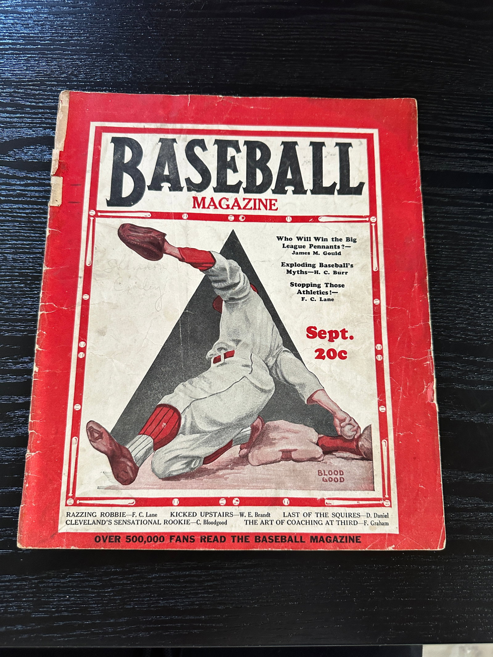 Baseball Magazine September Issue Vintage 20c F.C. Lane Publication (1 of 2)