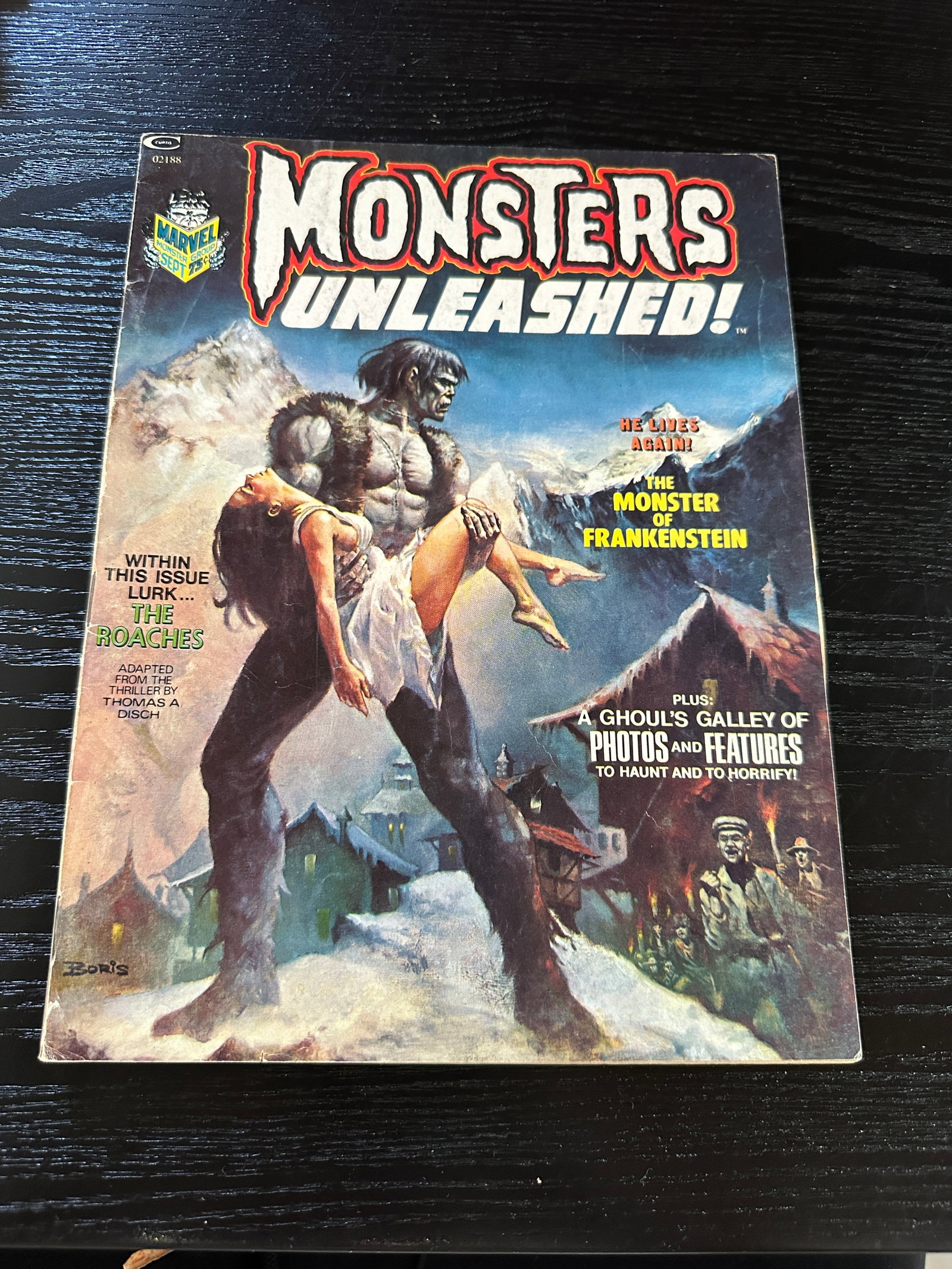 Monsters Unleashed #2 Marvel Comics Magazine 1973 Frankenstein Boris Cover (1 of 2)