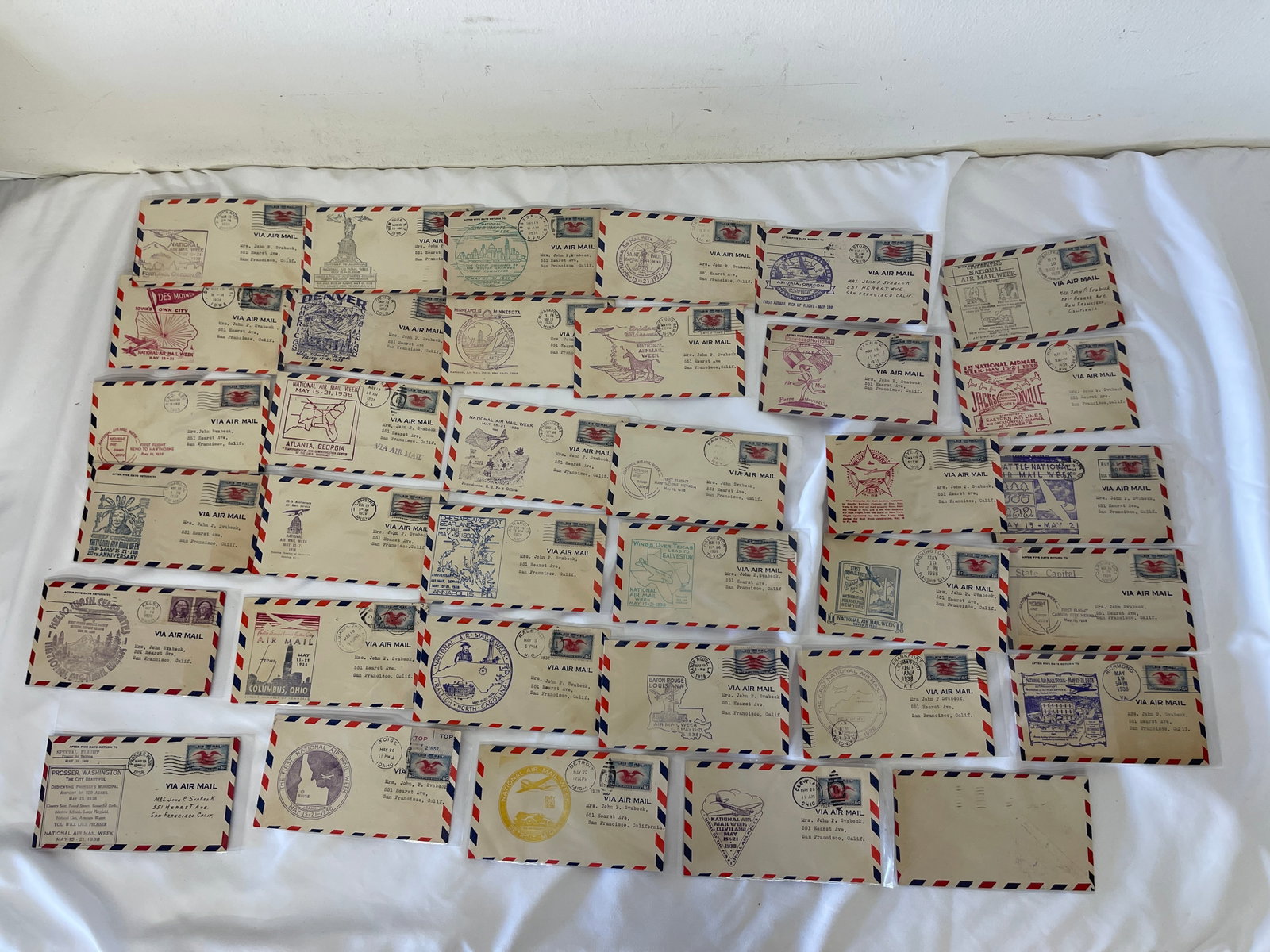 Vintage Air Mail Ephemera Collection Lot (1 of 6)
