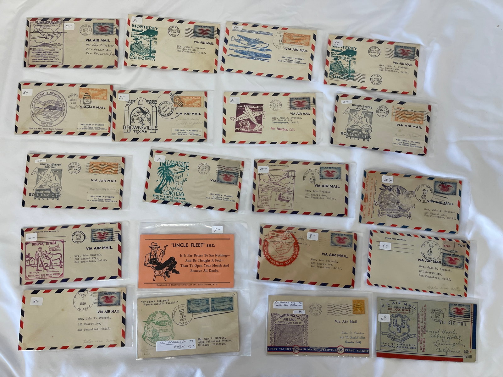 Vintage Air Mail Ephemera Collection Lot (1 of 6)