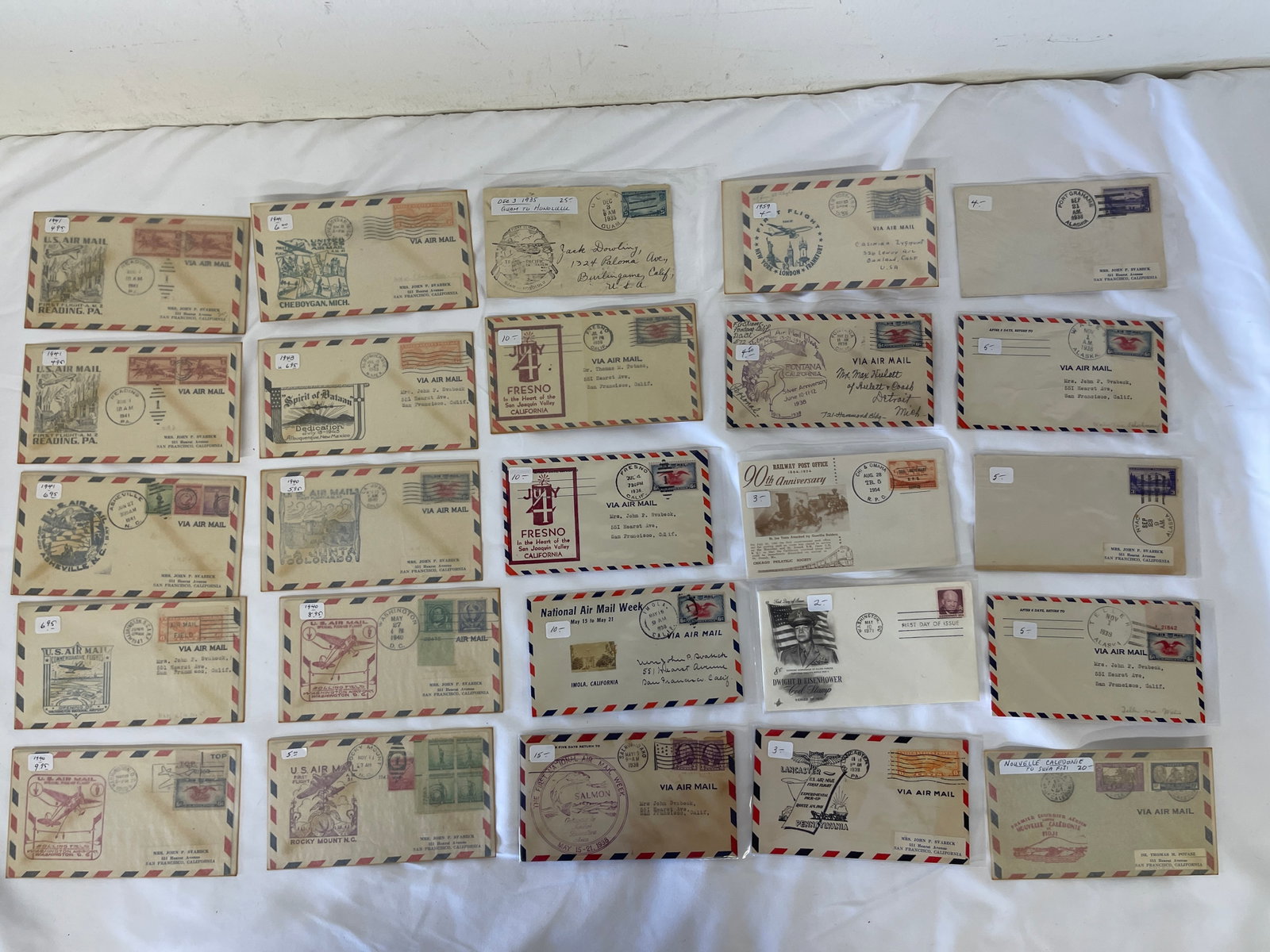 Vintage Air Mail Ephemera Collection Lot (1 of 5)