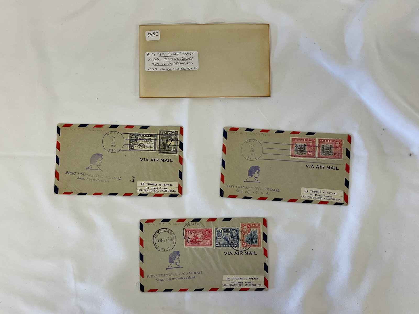 Vintage Air Mail Ephemera Collection Lot (1 of 6)