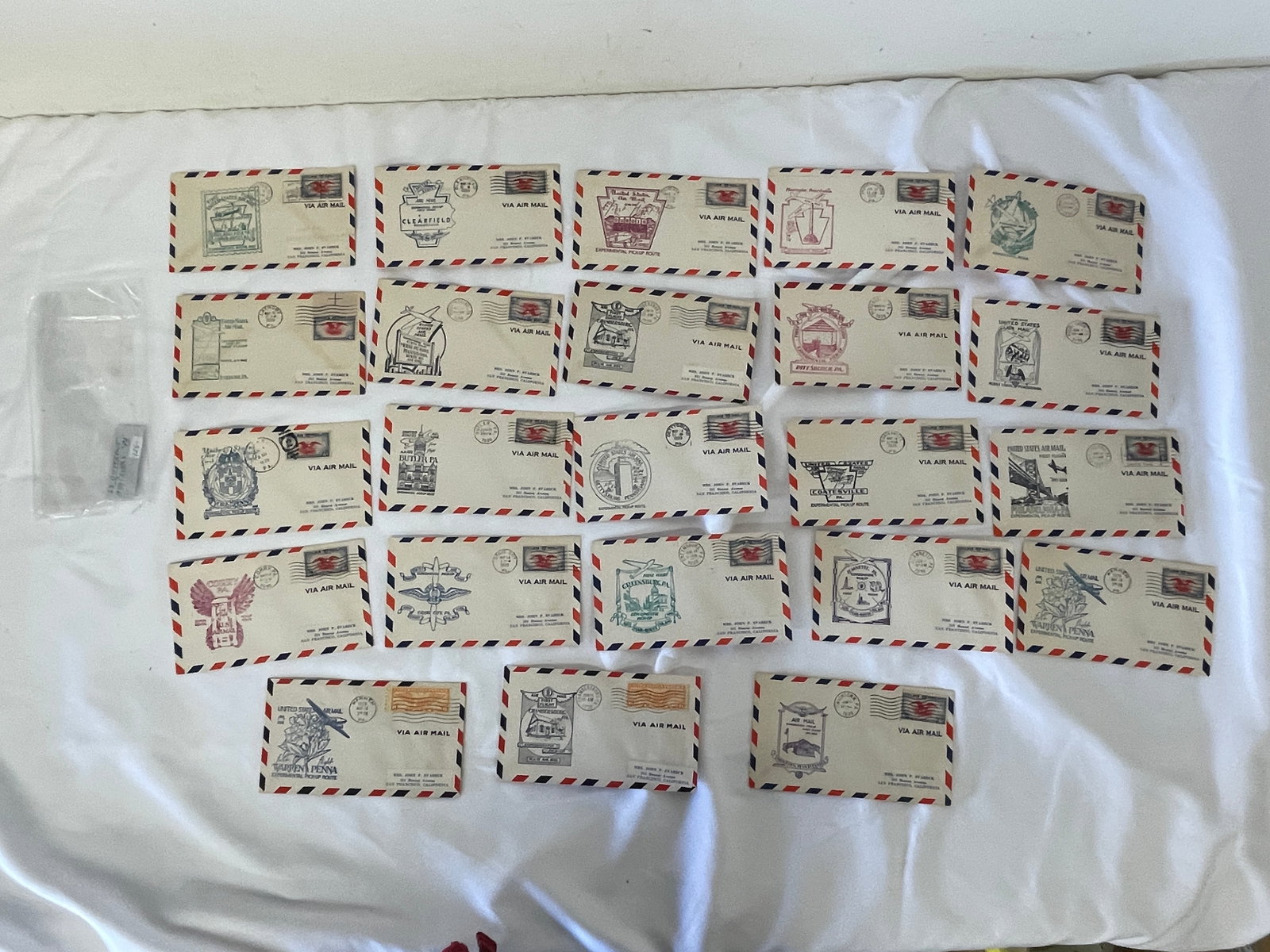 Vintage Air Mail Ephemera Collection Lot (1 of 7)