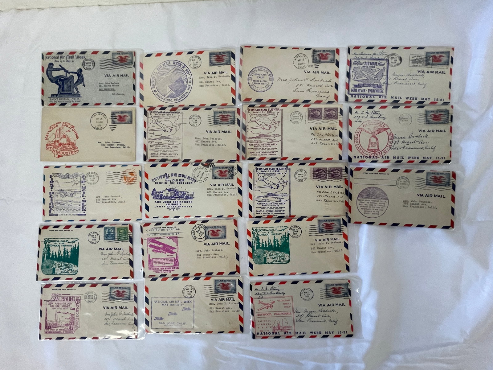 Vintage Air Mail Ephemera Collection Lot (1 of 7)