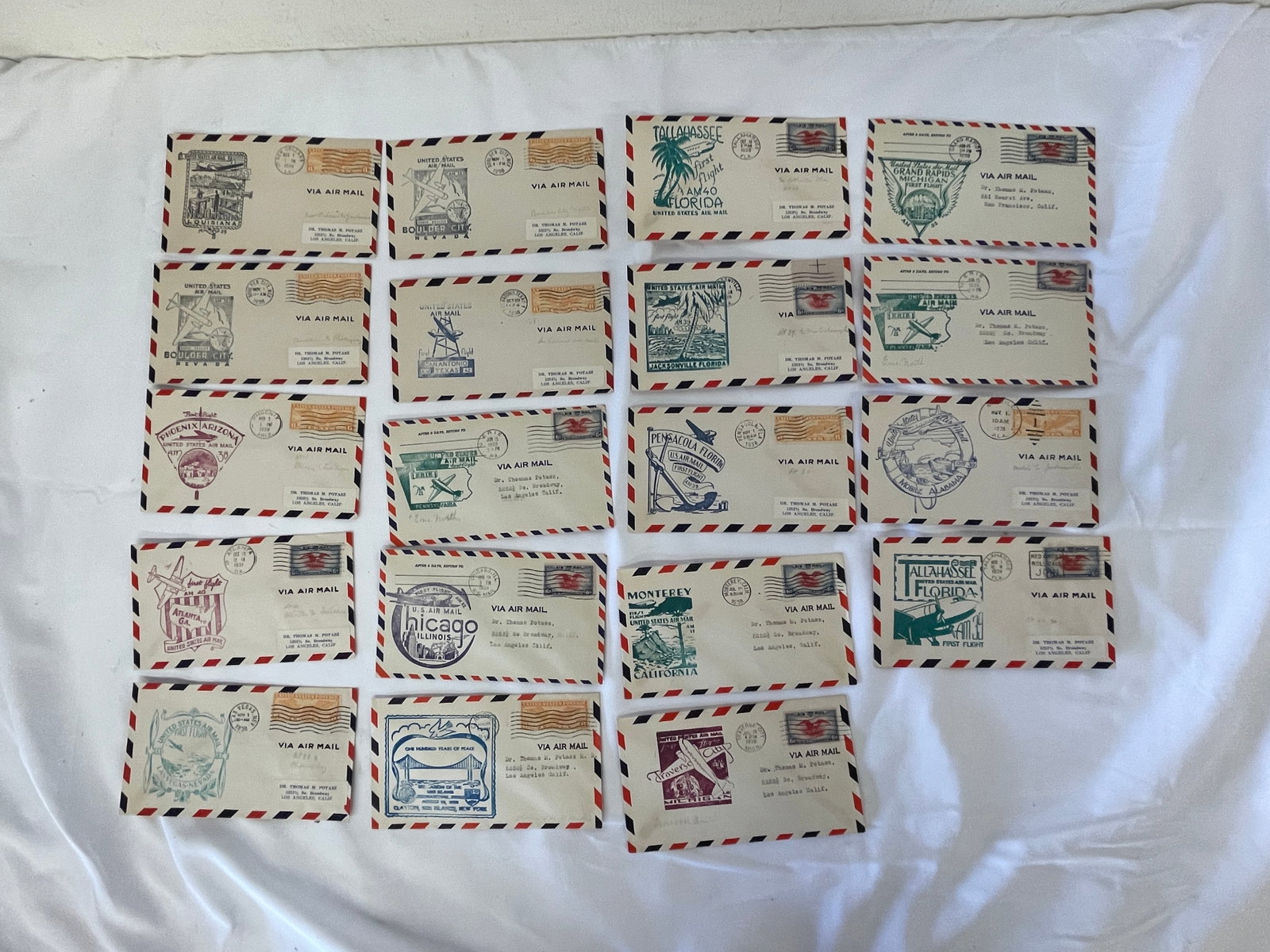Vintage Air Mail Ephemera Collection Lot (1 of 7)