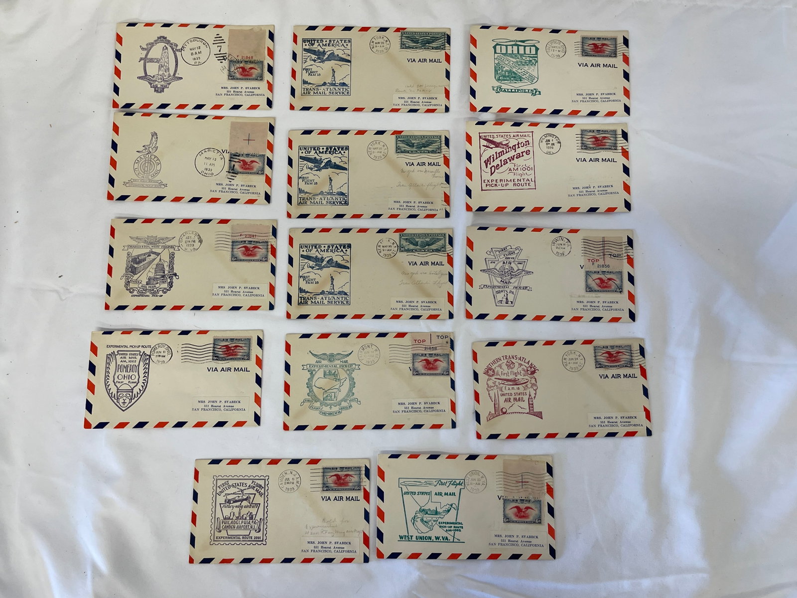 Vintage Air Mail Ephemera Collection Lot (1 of 6)