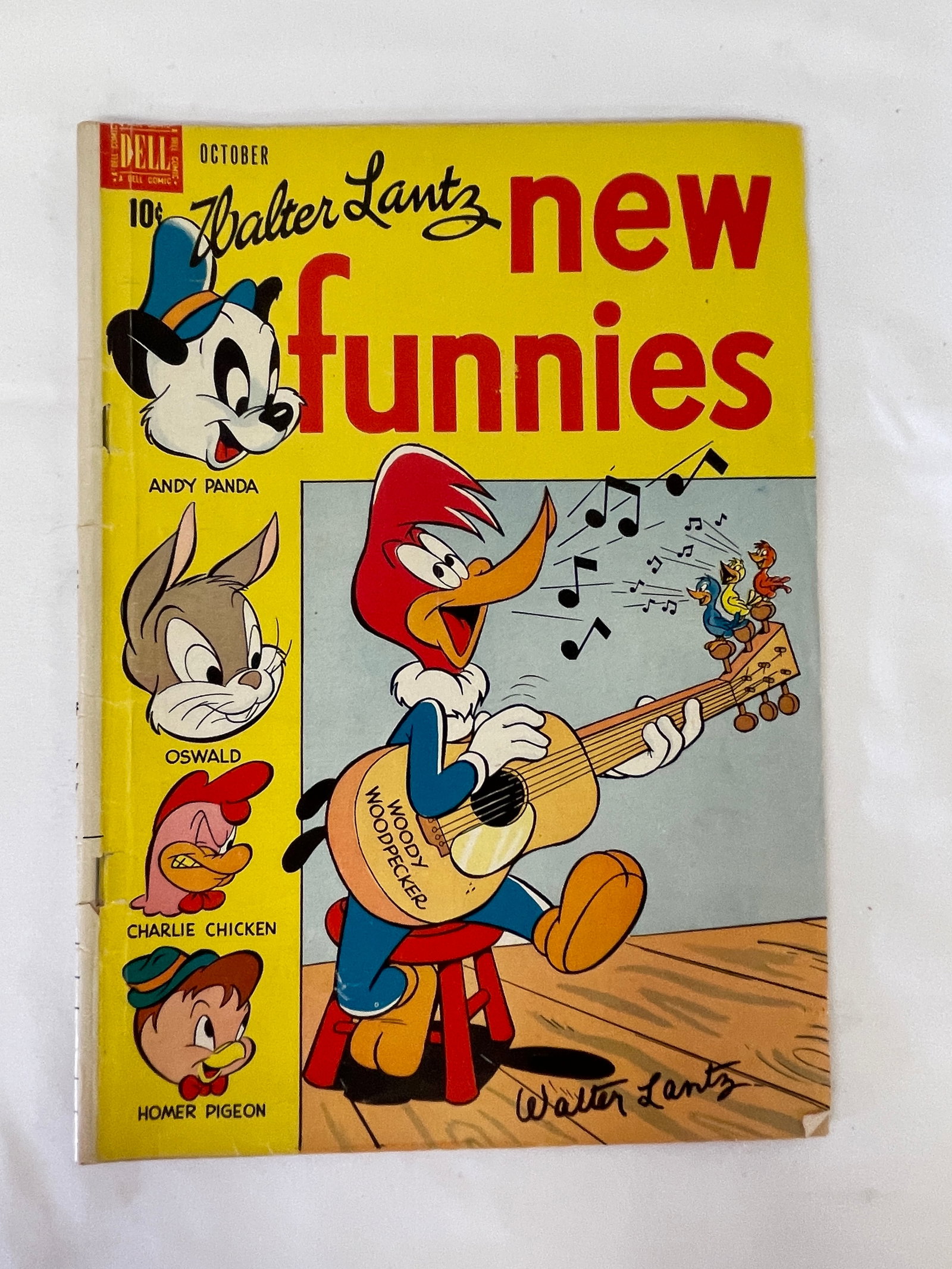 Walter Lantz New Funnies #140 Dell Comic 1948 Signed Woody Woodpecker (1 of 4)