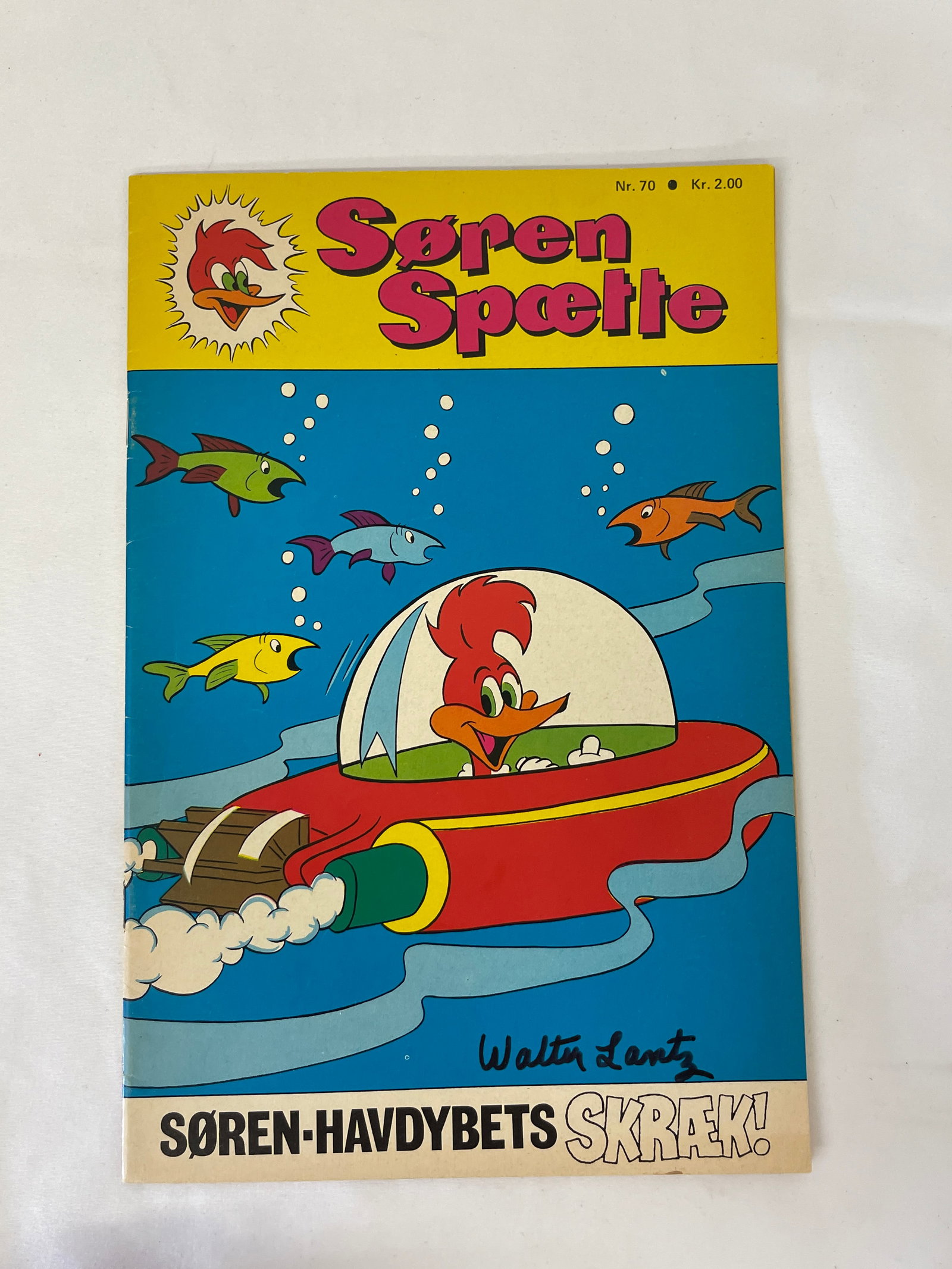Woody Woodpecker Søren Spætte #70 Danish Comic Walter Lantz Signed 1970 (1 of 4)