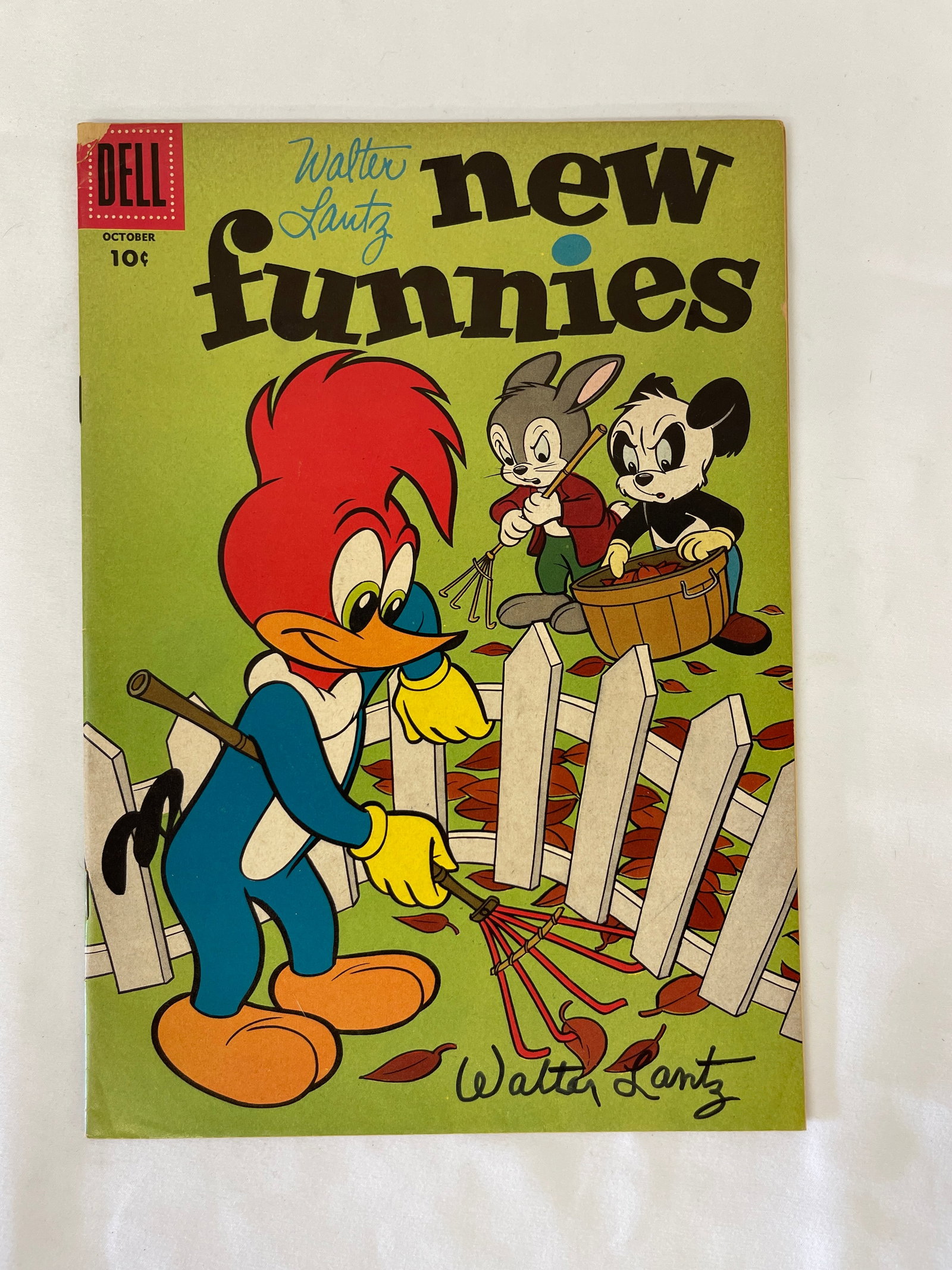 Walter Lantz New Funnies #236 Dell Comics 1956 Woody Woodpecker Signed (1 of 4)