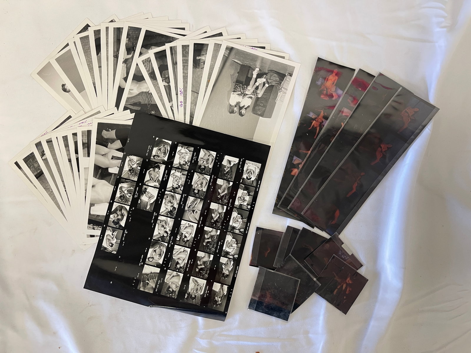 Vintage Female Risque Erotic Photos, Slides and Contact Sheets (1 of 2)