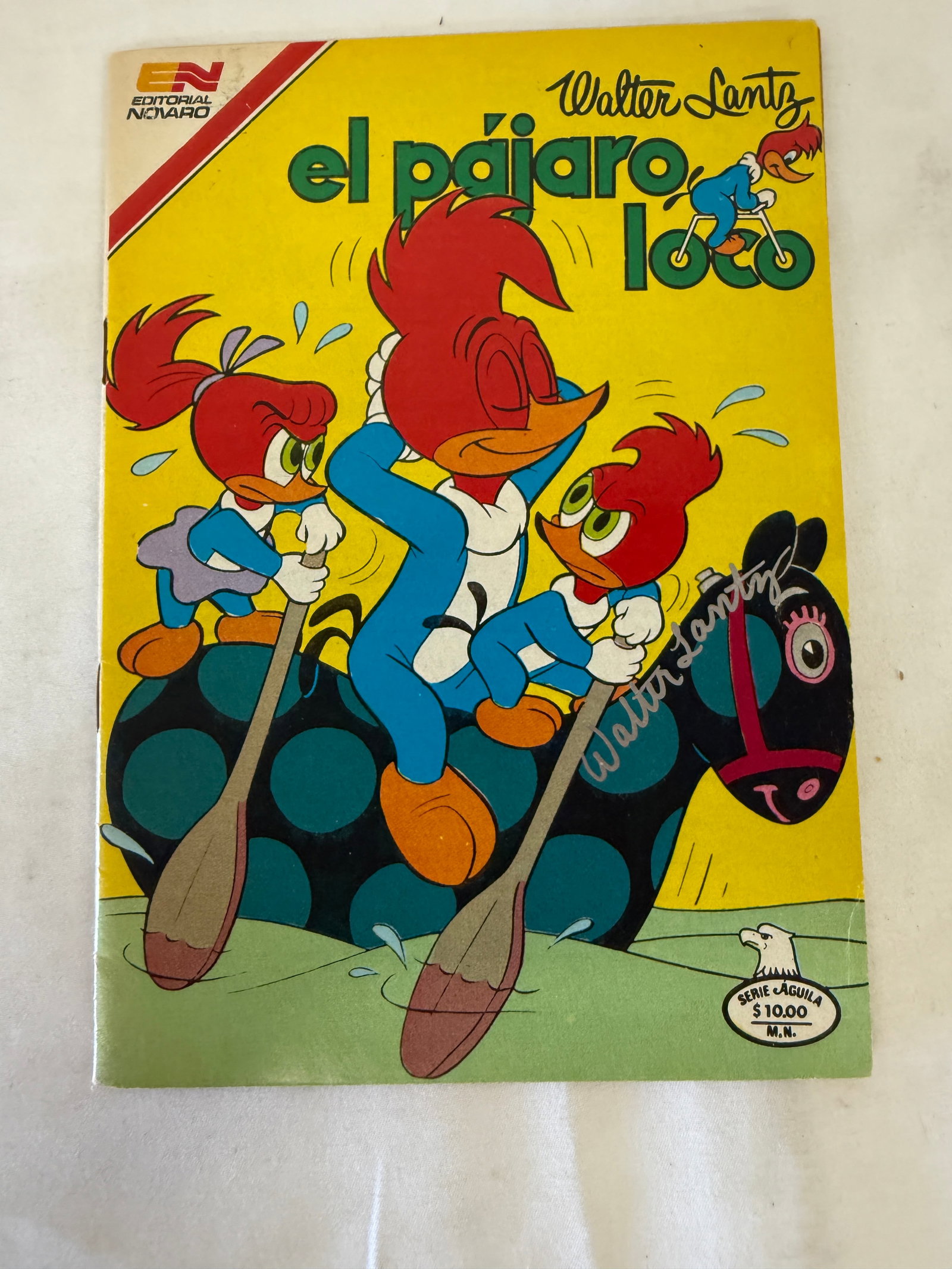 Walter Lantz Woody Woodpecker El Pajaro Loco Signed Mexican Comic 1982 Novaro (1 of 4)