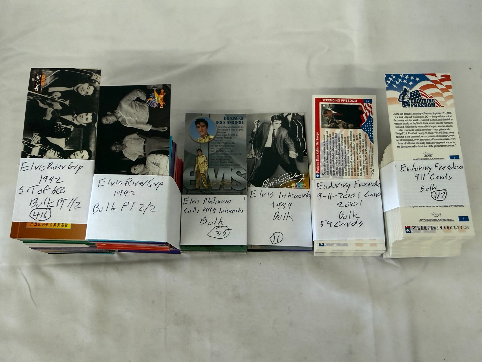 Elvis Presley & Enduring Freedom 9/11 Trading Card Collection 660+ Cards 1992-2001 (1 of 2)