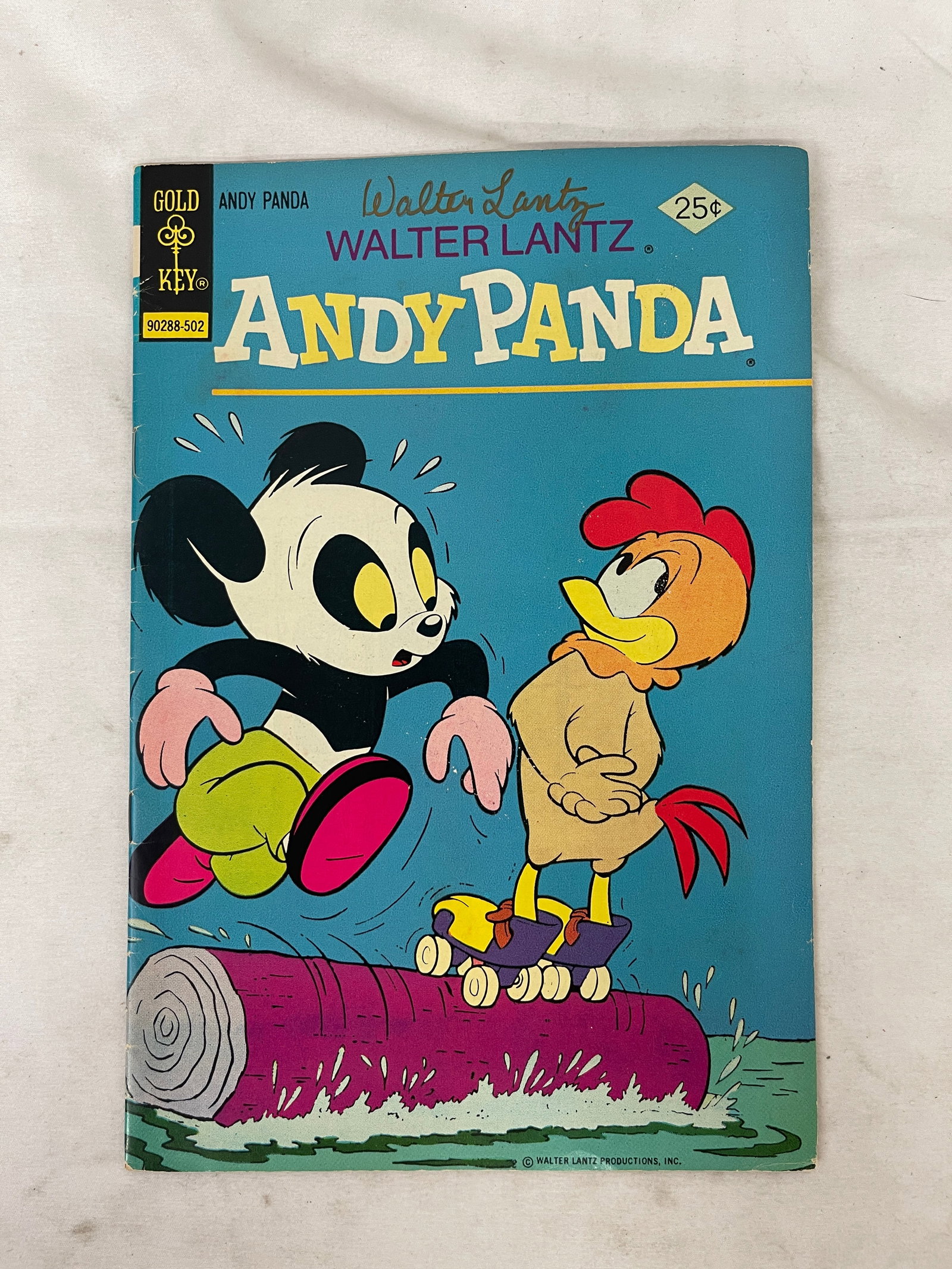 Walter Lantz Andy Panda #7 Gold Key Comic Book February 1975 Signed Cover (1 of 4)