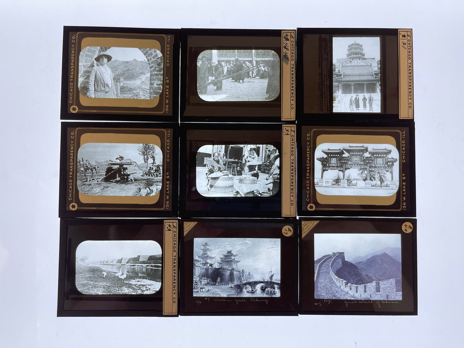 Chicago Transparency Co. Magic Lantern Glass Slides China Beijing Great Wall Set (1 of 4)