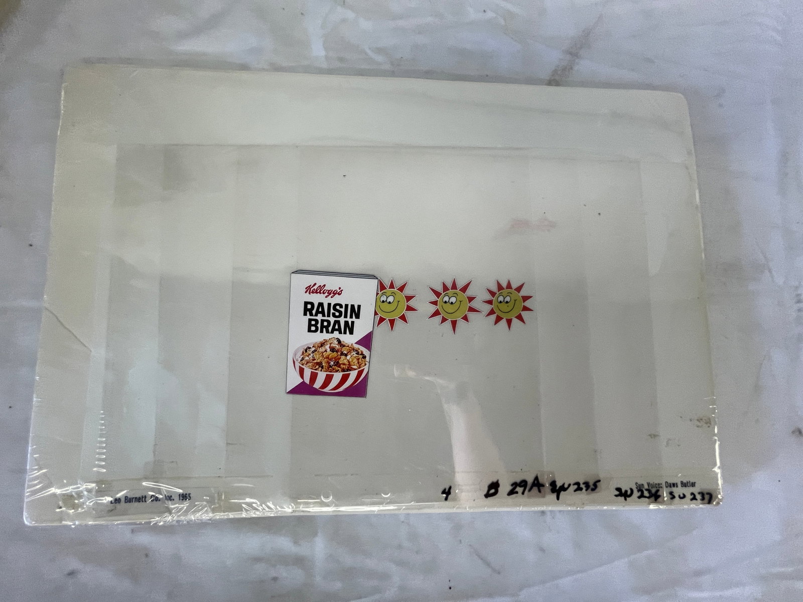 Kellogg's Raisin Bran Animation Cel Leo Burnett Co. 1965 Sun Characters (1 of 4)