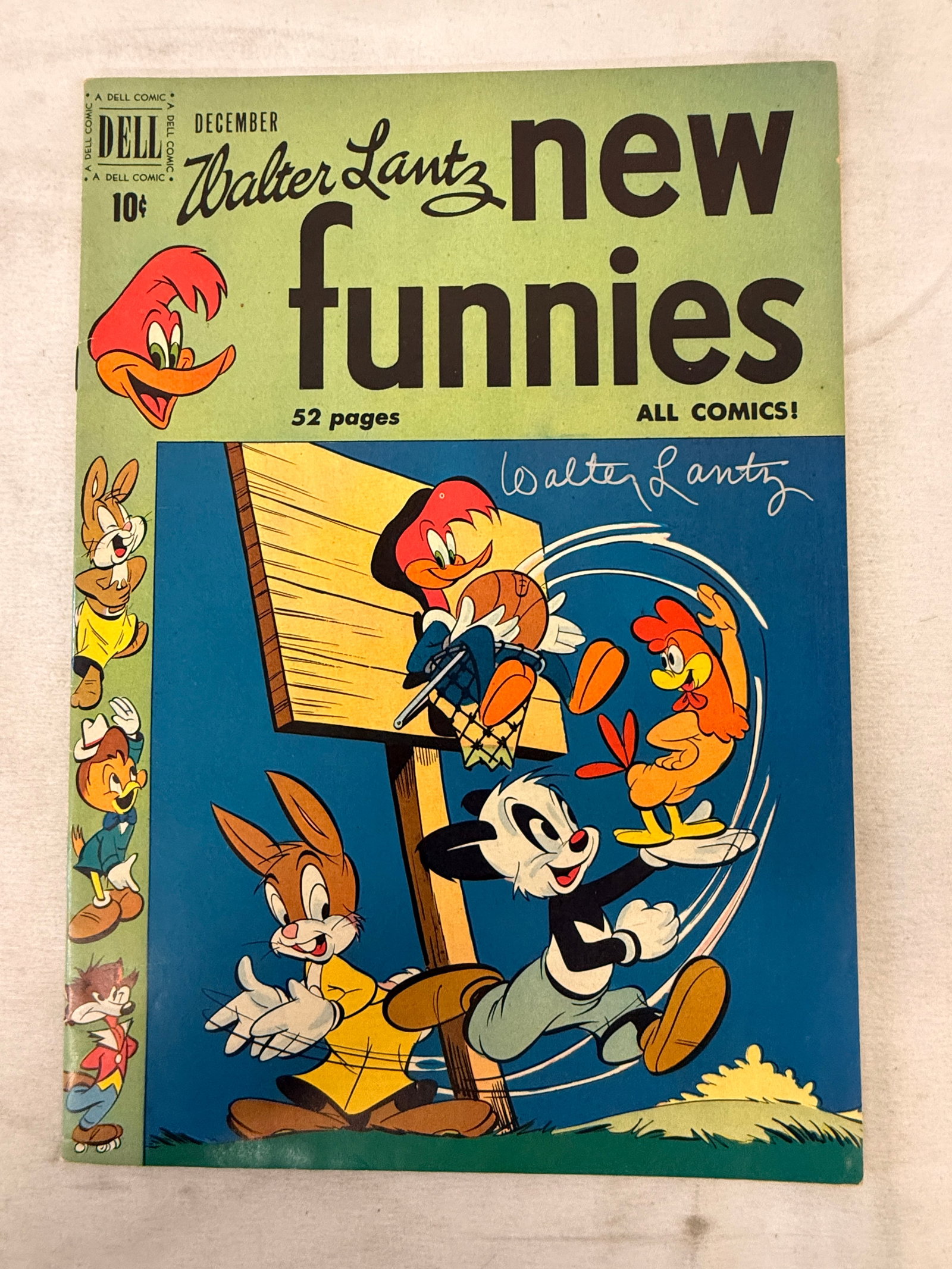 Walter Lantz New Funnies #166 Dell Comic Dec 1950 Signed by Walter Lantz (1 of 4)