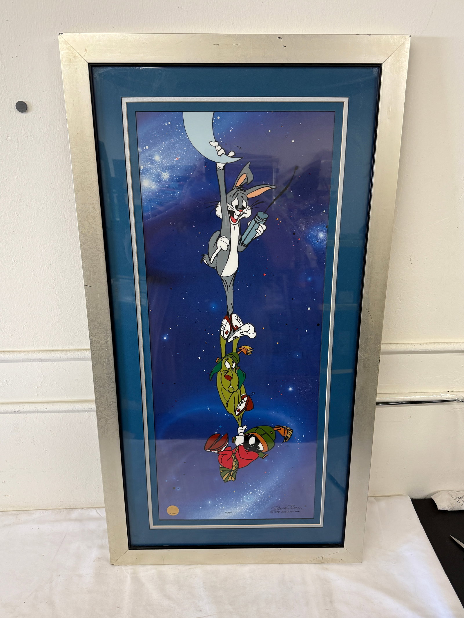 Chuck Jones Signed Bugs Bunny Marvin Martian Warner Bros Limited Edition Cel 113/500